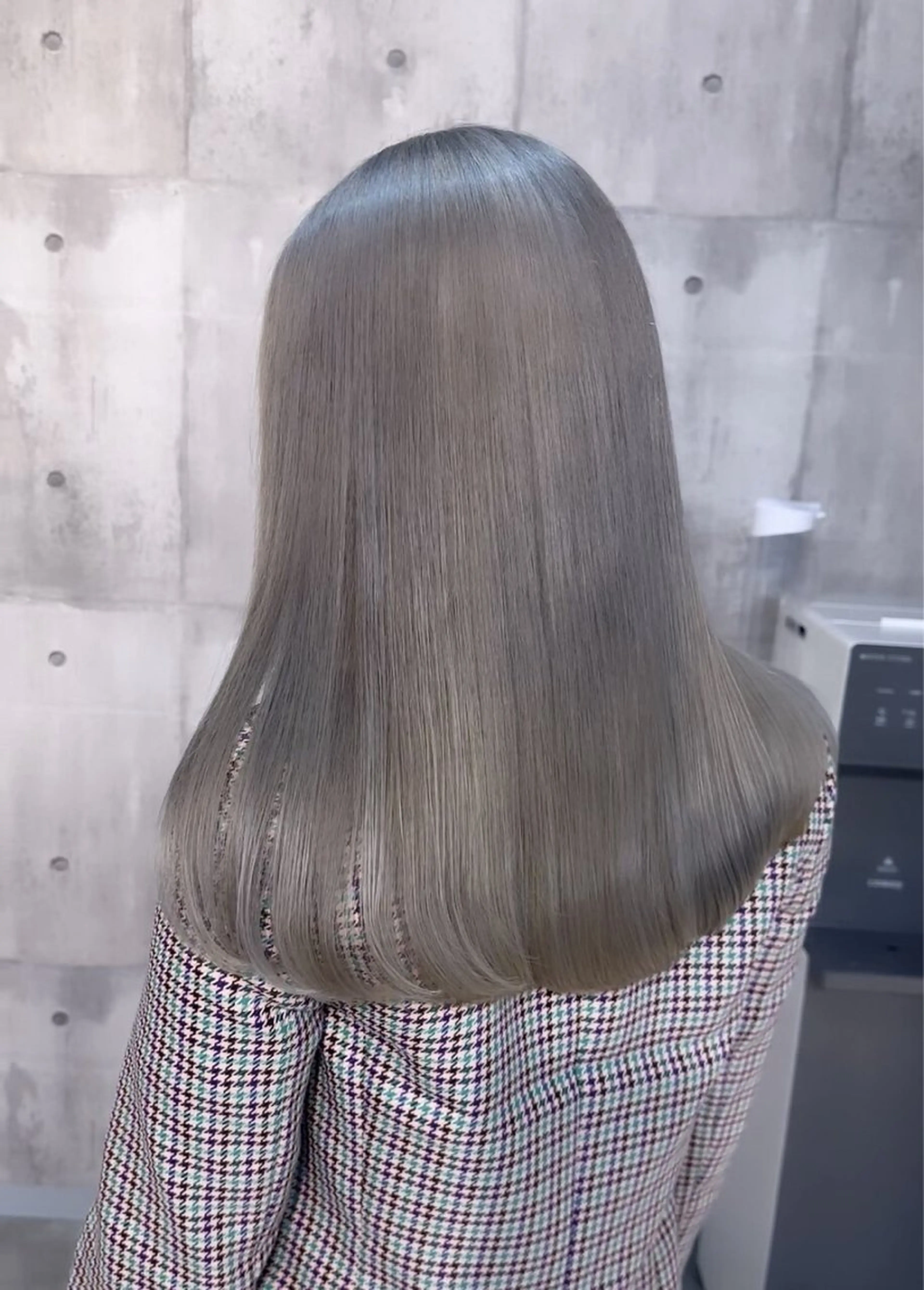 セミロング カット ヘアカラー パーマ Maison髪質改善 レイヤー/三宮のヘアスタイル