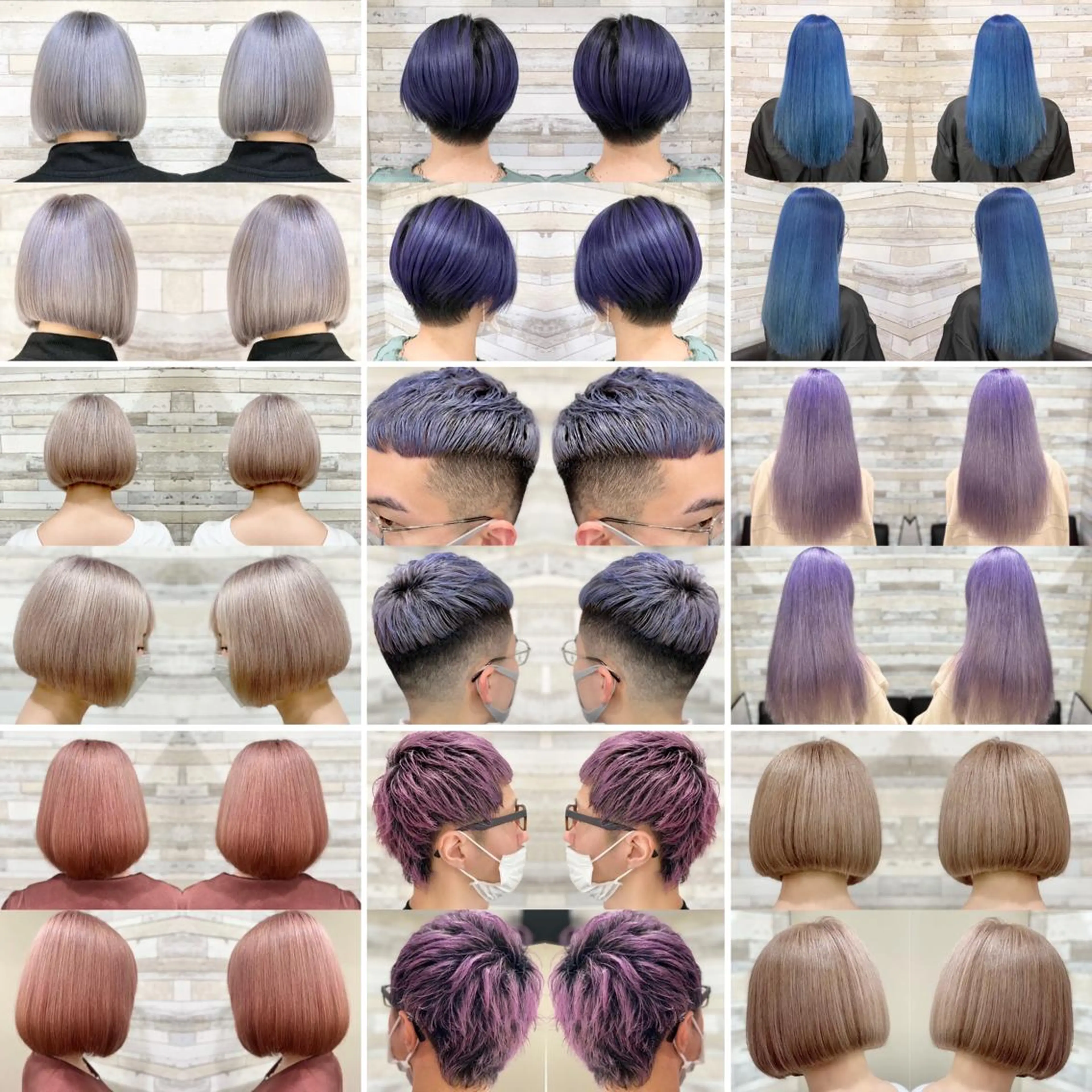 ショート カラー ヘアカラー トリートメント 🌈推し色派手髪 ハイトーンShinのヘアスタイル