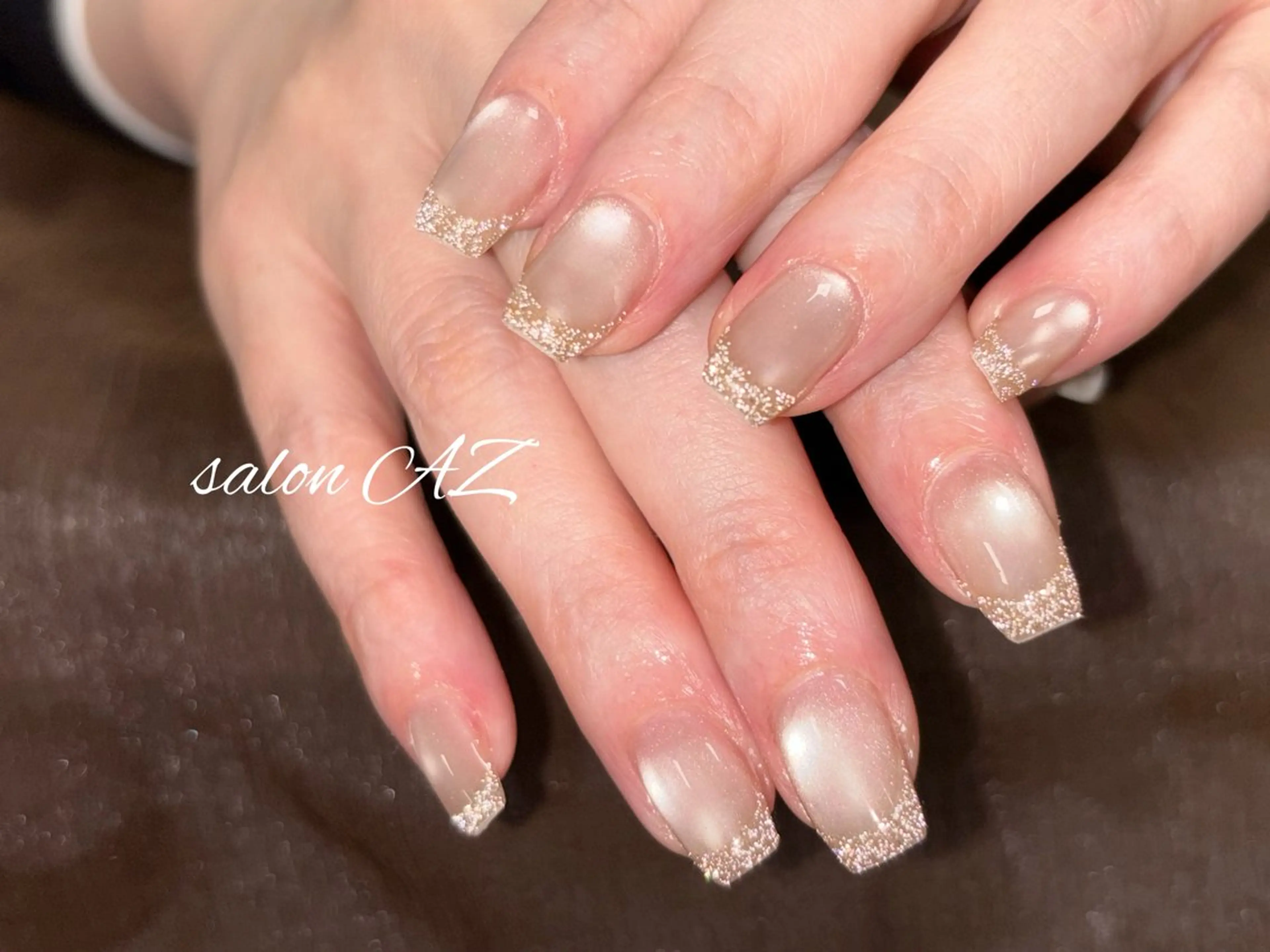 ネイル アートネイル 長さ出し フットネイル フレンチネイル ジェルネイル ハンドネイル salon AZのネイルデザイン