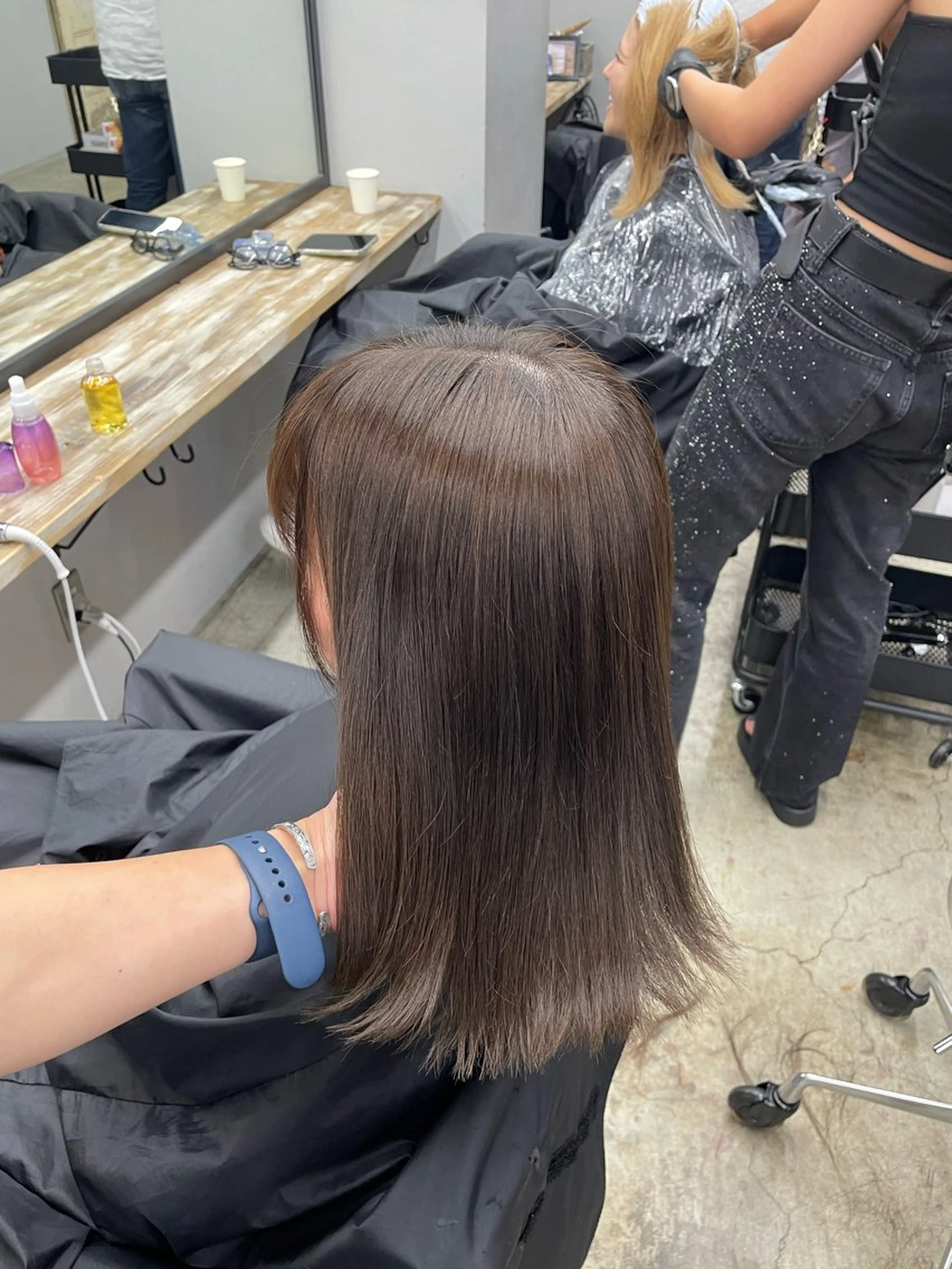 ロング カラー ヘアカラー 新宿/韓国ヘア/ 髪質改善ストレートのヘアスタイル