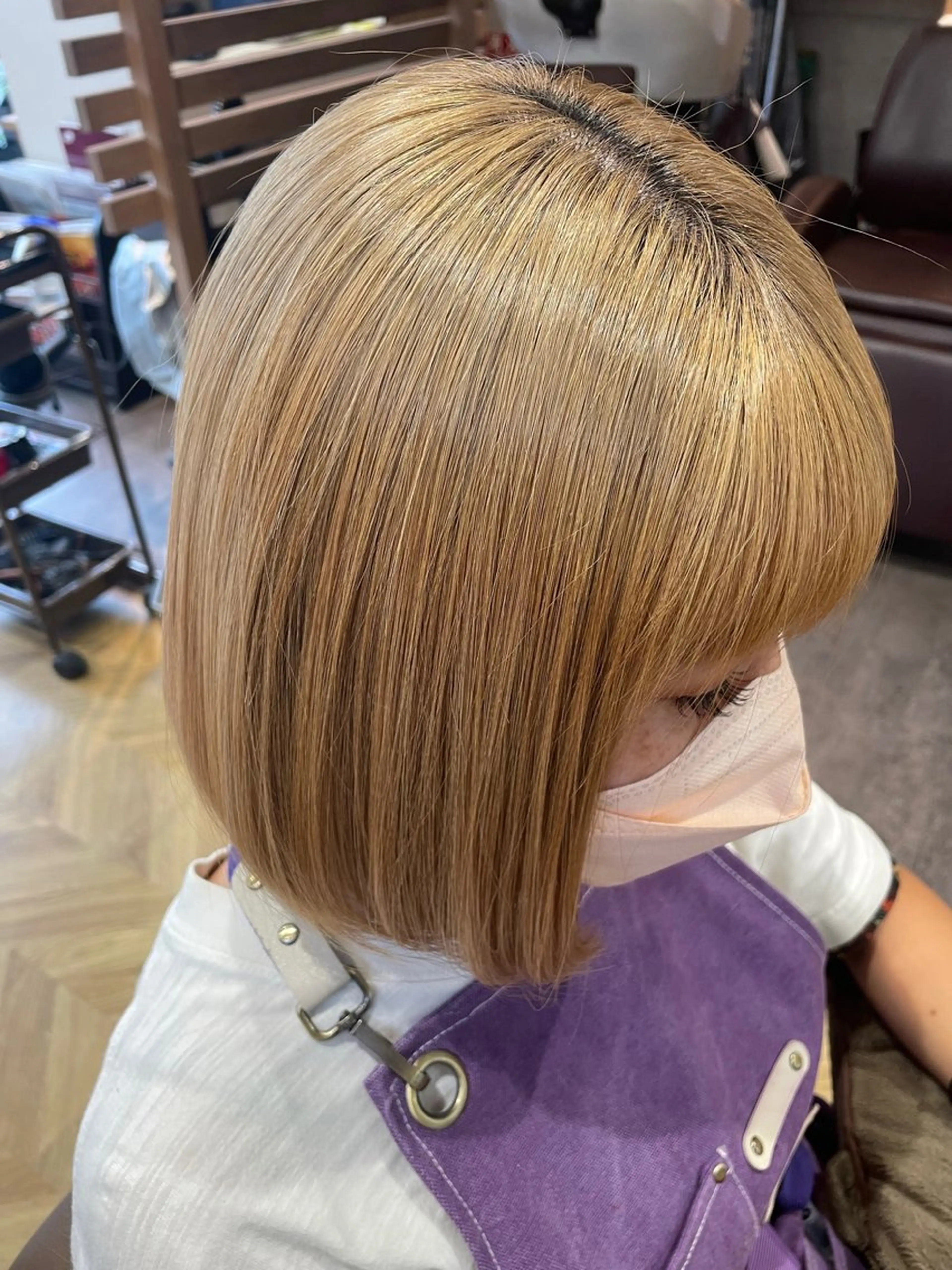 ショート ヘアカラー トリートメント 園田 彩音のヘアスタイル