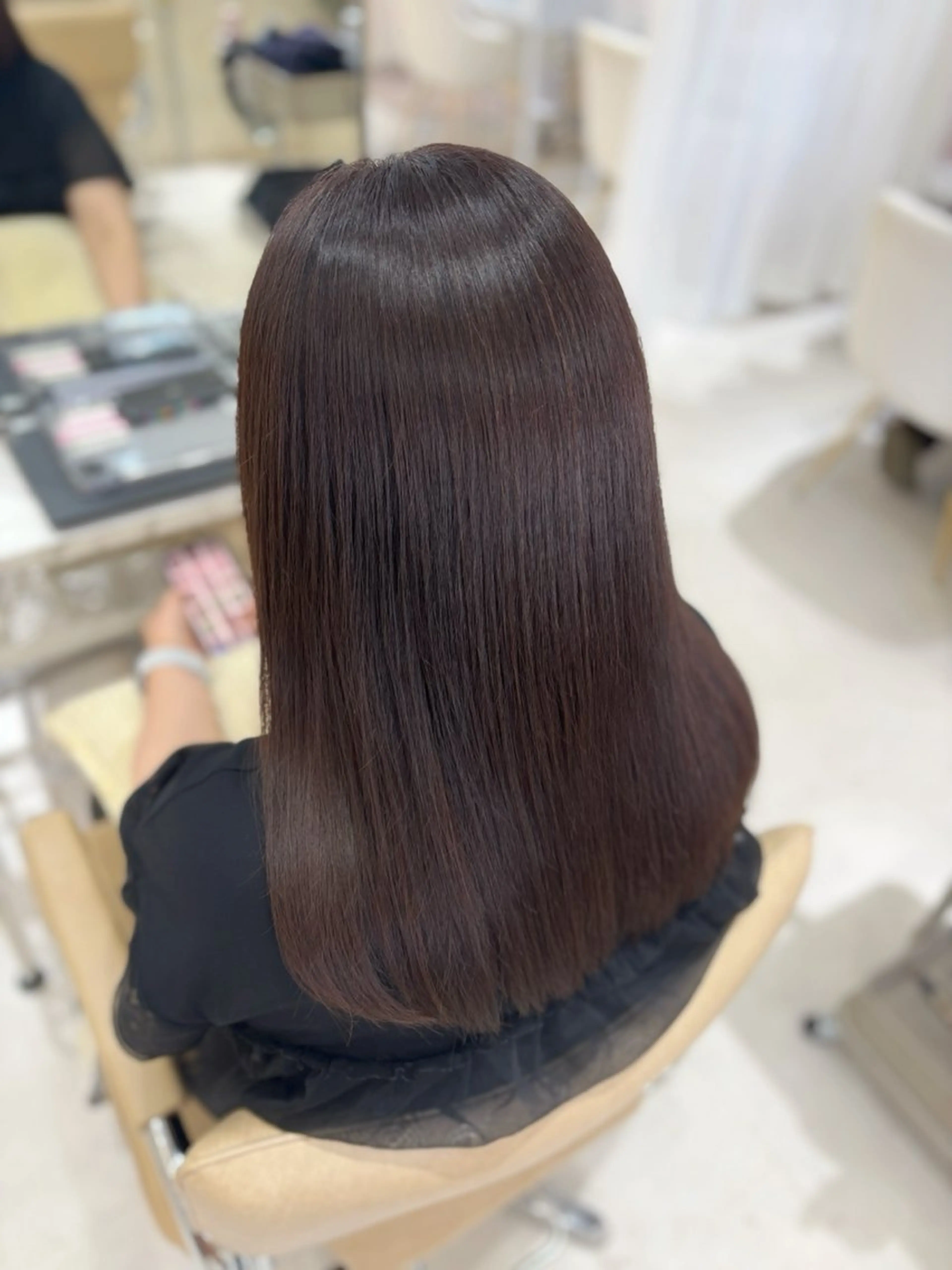 ロング カラー 髪質改善 カット トリートメント りほ/顔周りカット/ レイヤーカットのヘアスタイル