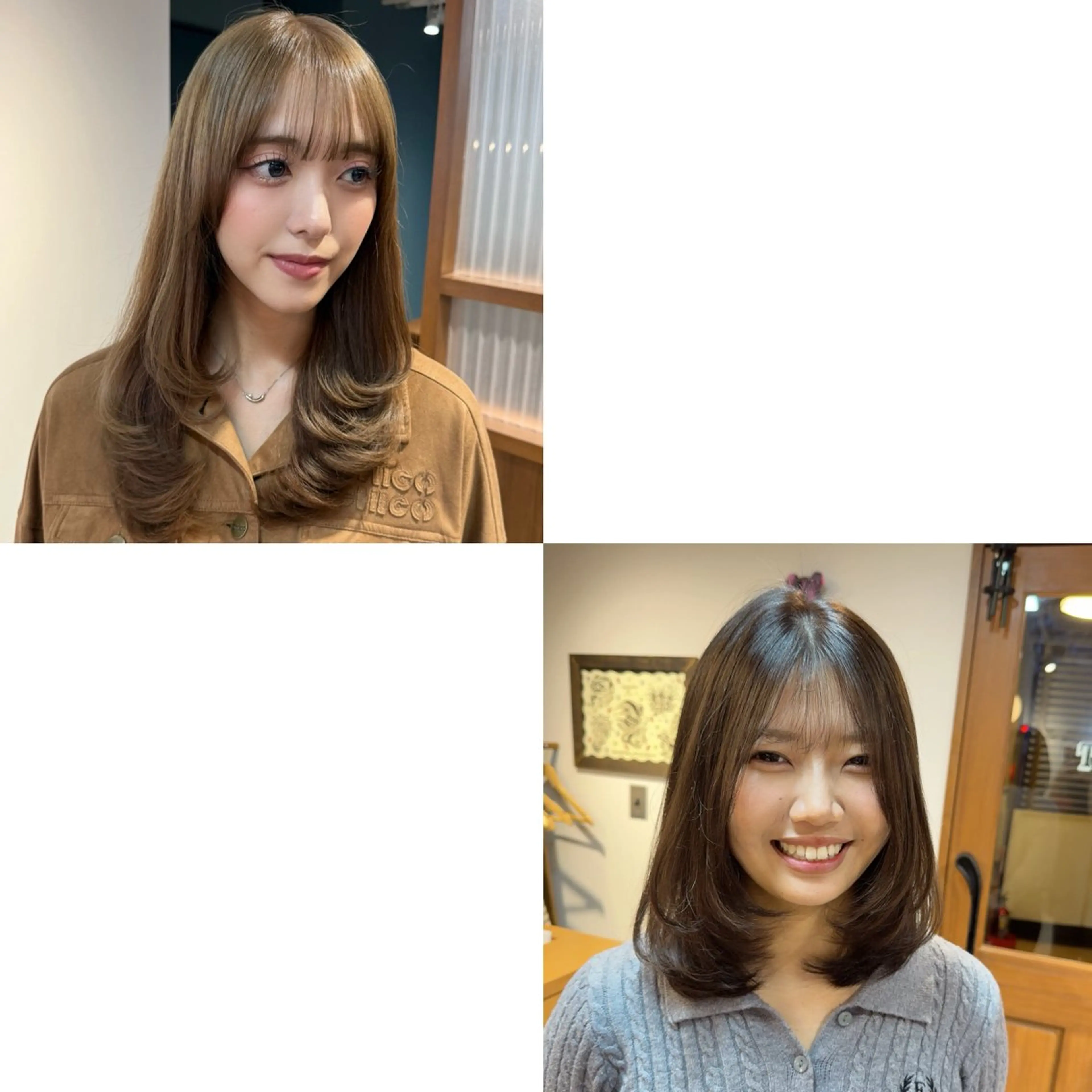 セミロング カラー レイヤーカット カット ヘアカラー トリートメント 🎀夏秋/レイヤー/ 透明感カラー🎀のヘアスタイル