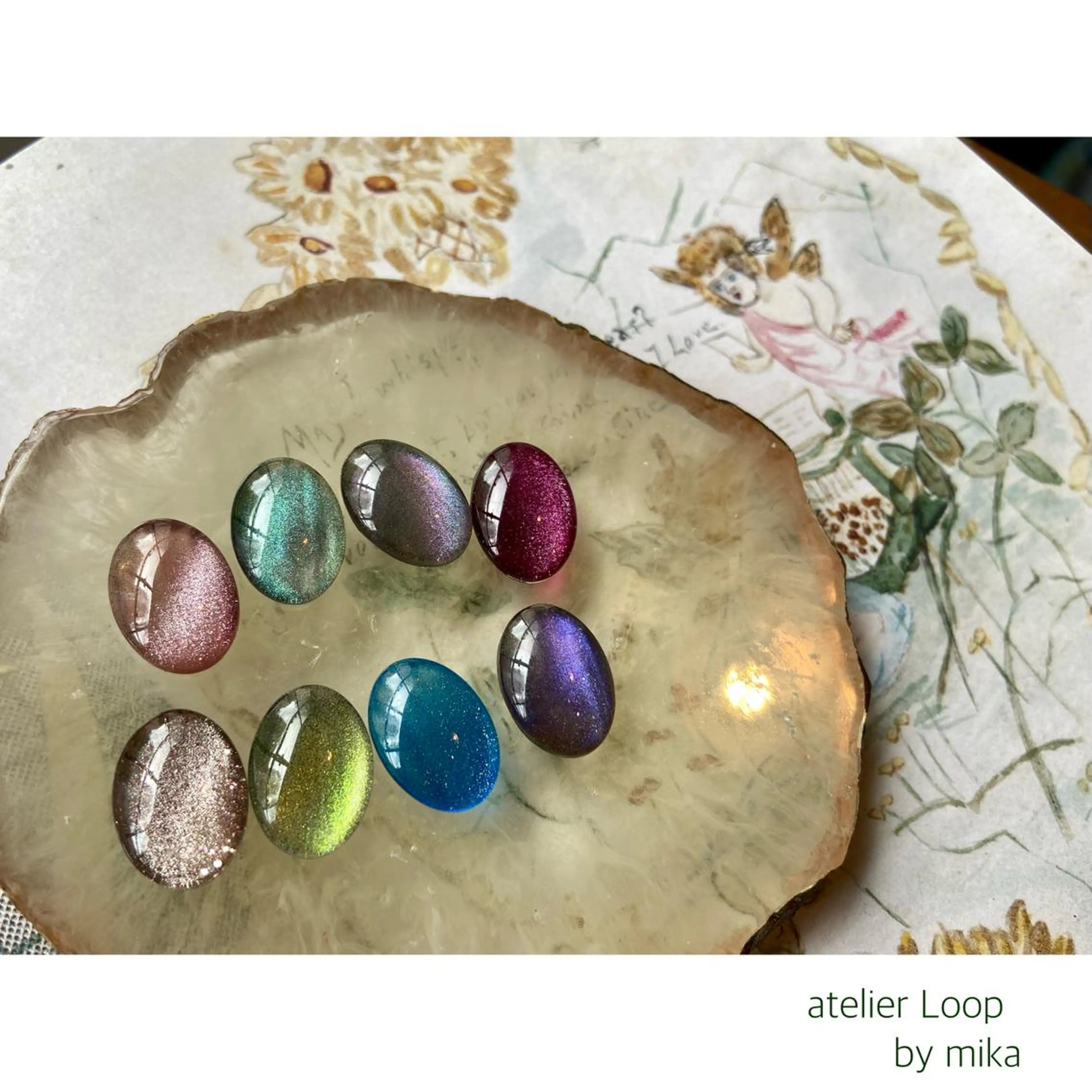 ネイル マグネットネイル ワンカラーネイル ハンドネイル atelier Loop♪MIKAのネイルデザイン