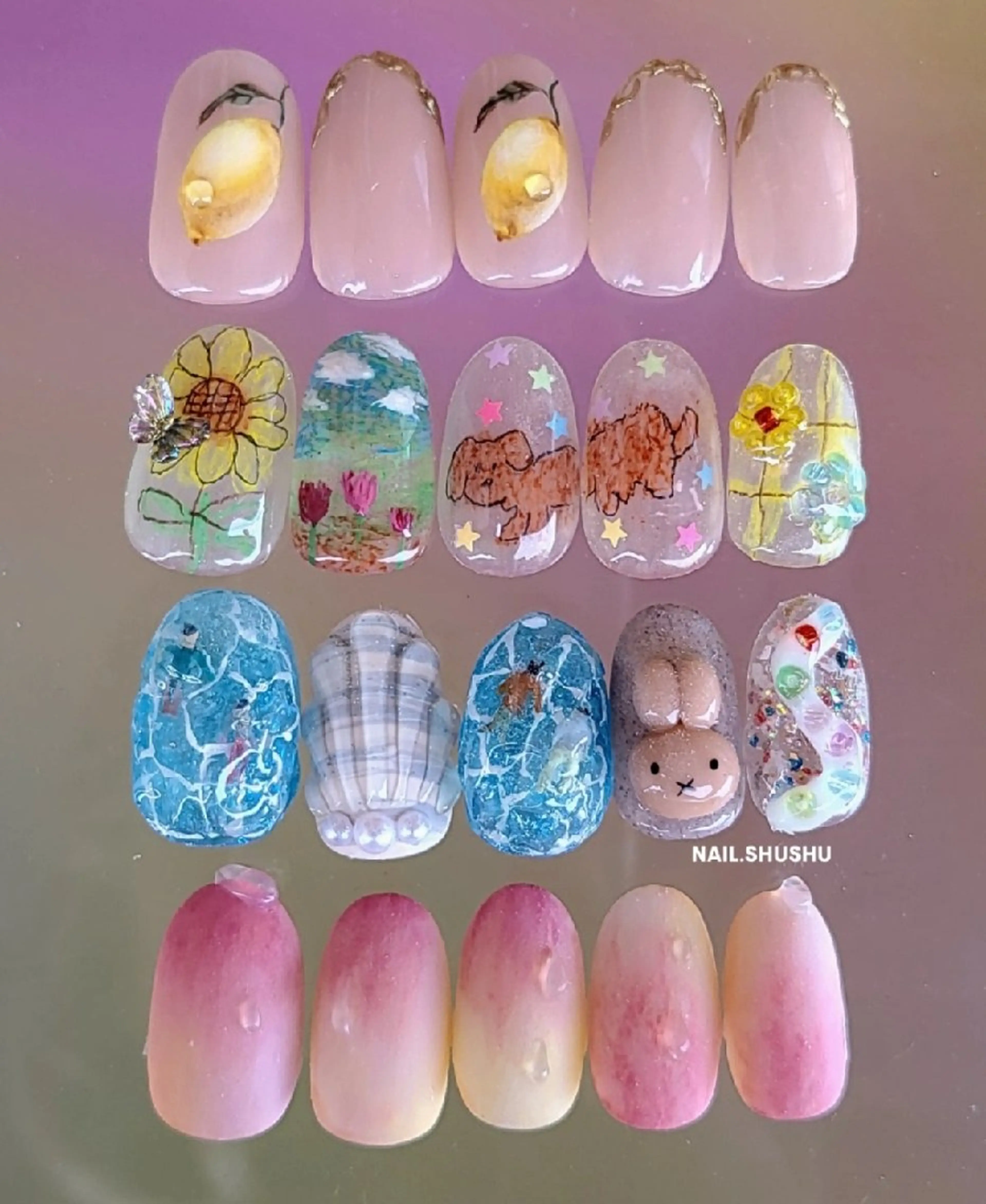 ネイル アートネイル ハンドネイル 3dパーツ/流行り 👧shushu❤️のネイルデザイン
