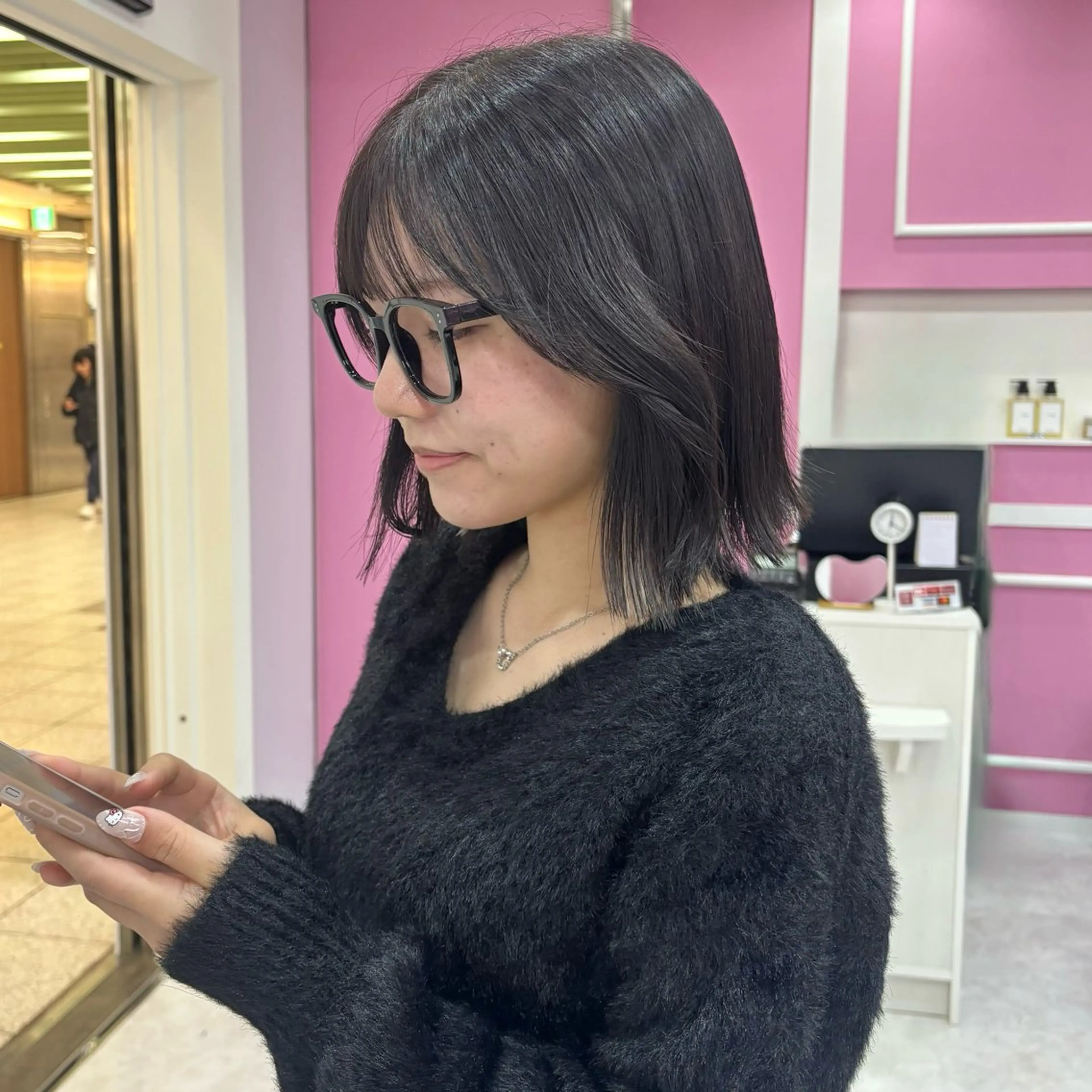 カラー 透明感カラー ヘアカラー トリートメント 服部 沙弥佳のヘアスタイル