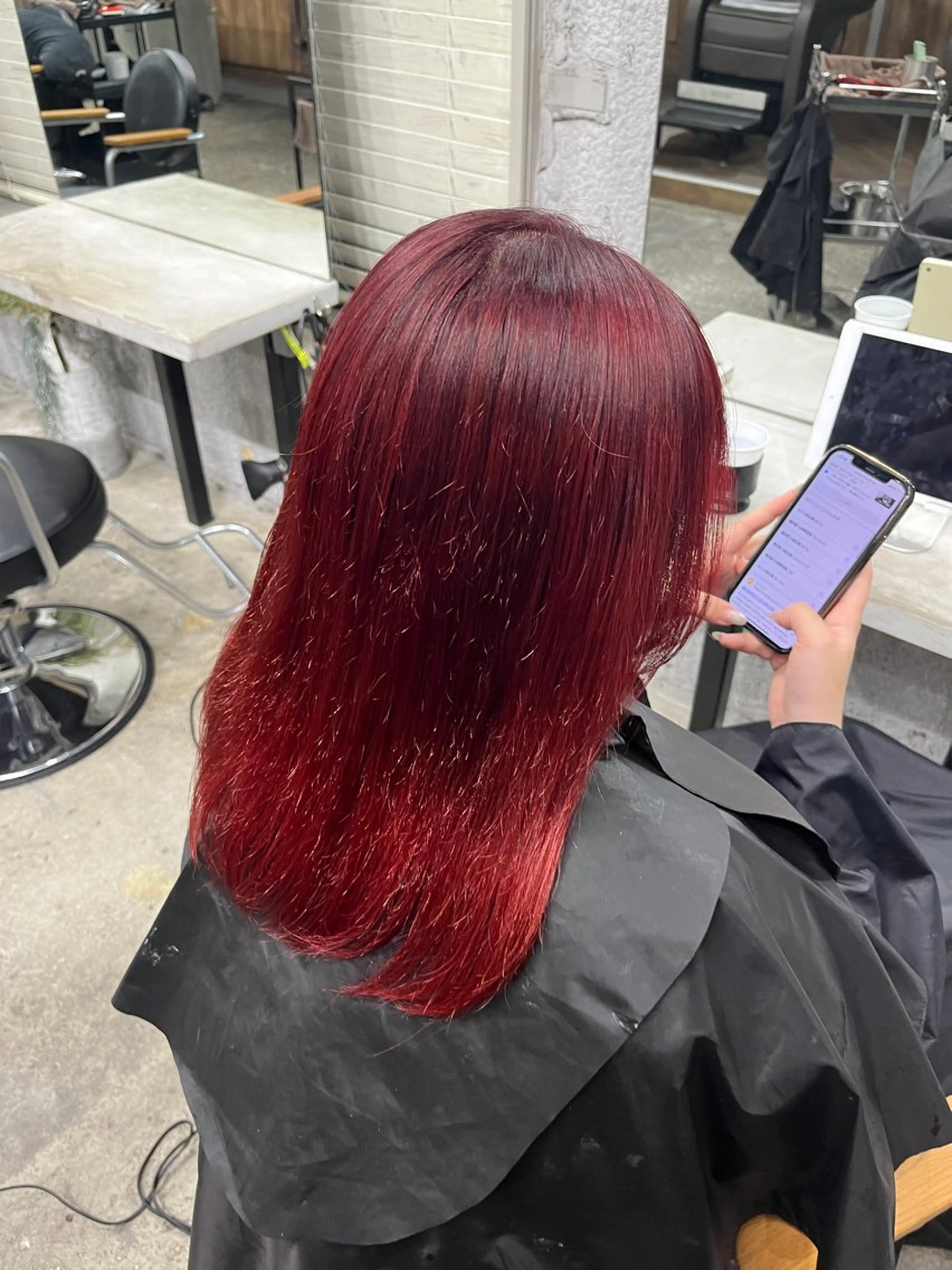 ミディアム カラー Hanashiro Narumiのヘアスタイル
