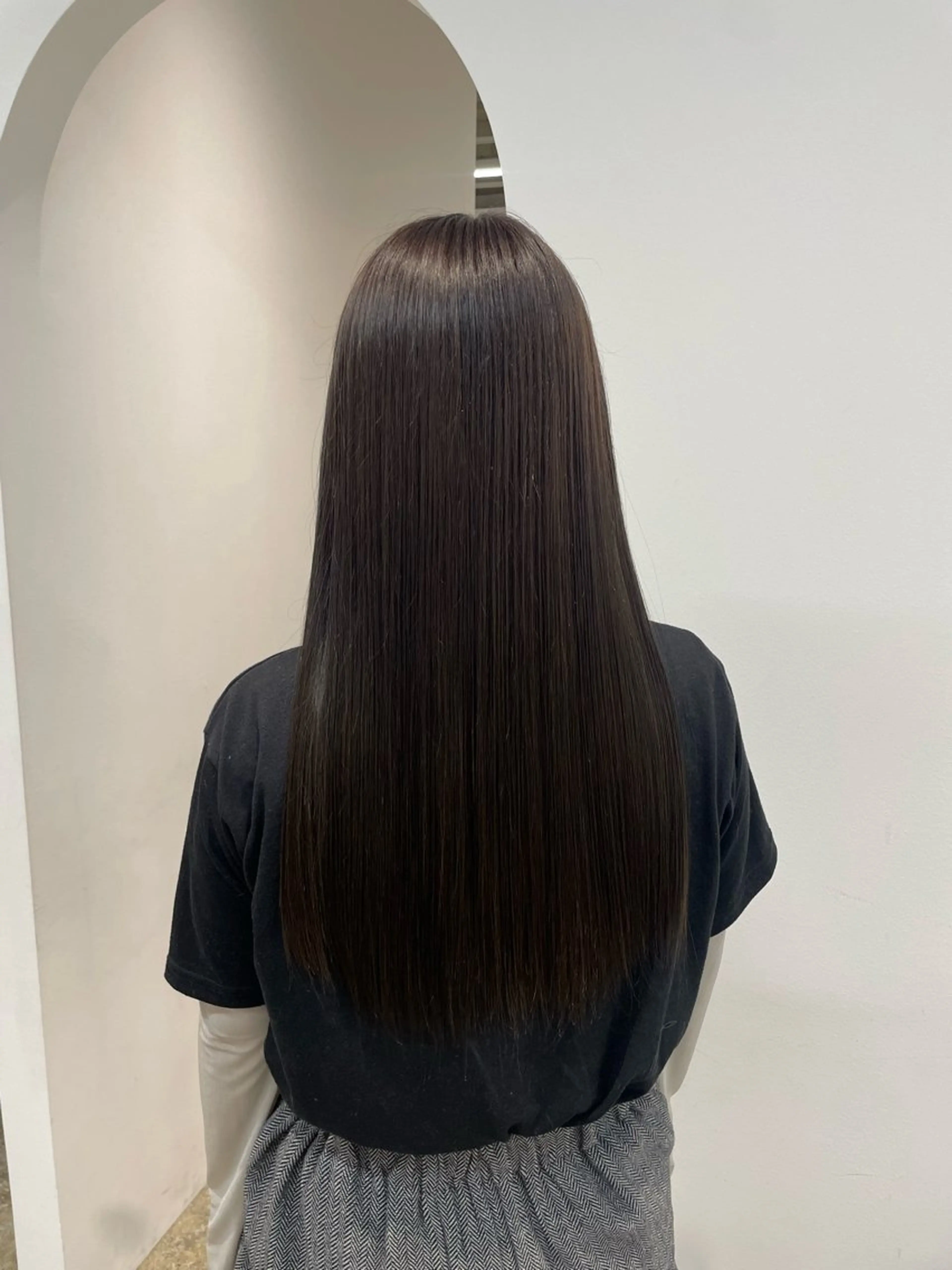 ロング カラー グレージュ ヘアカラー トリートメント 𝘚𝘶𝘻𝘶 𓂃𓈒𓏸のヘアスタイル