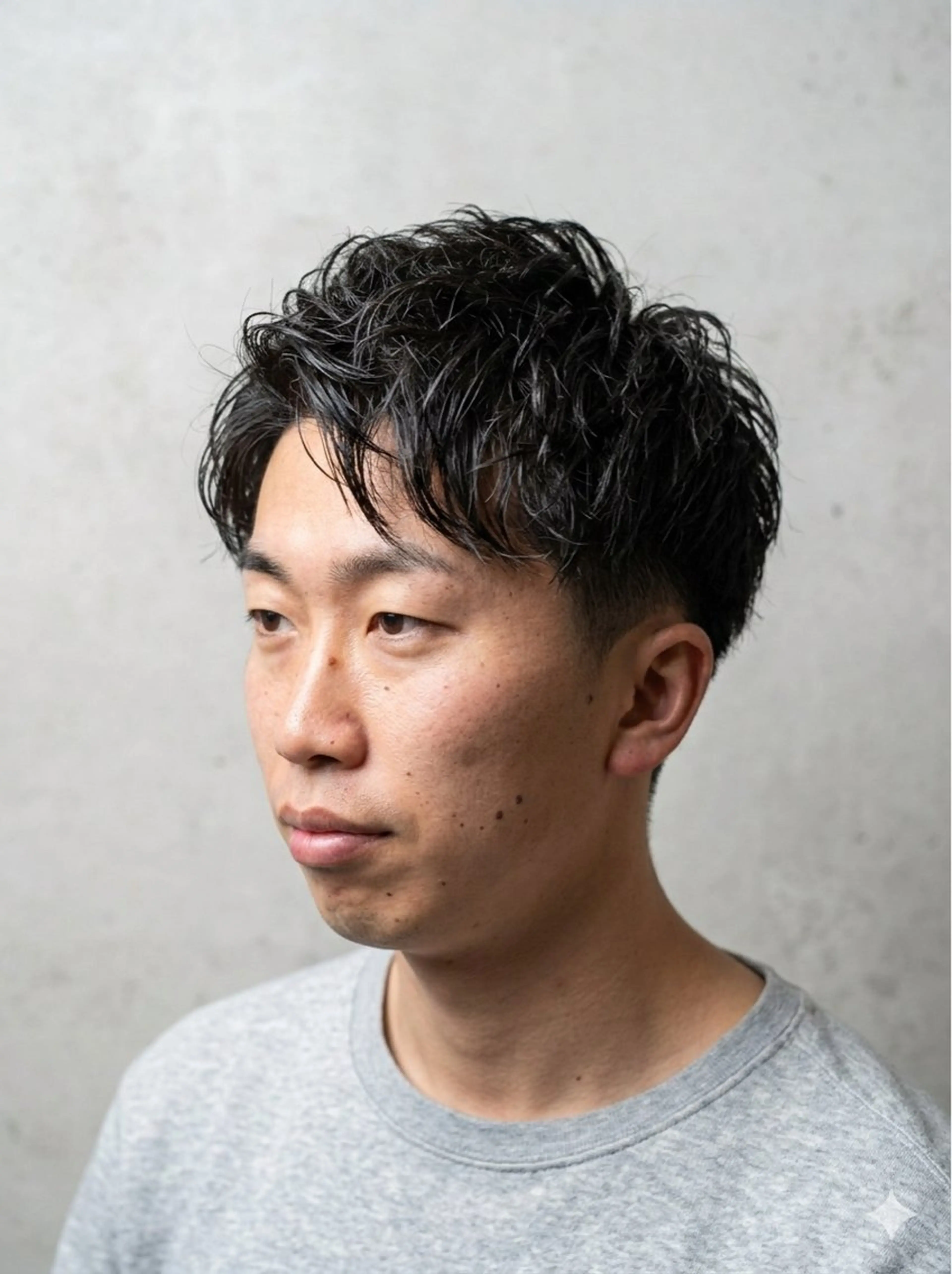 ショート メンズ メンズショート 刈り上げ ショートヘア 大人メンズパーマ /石川瑠青のヘアスタイル