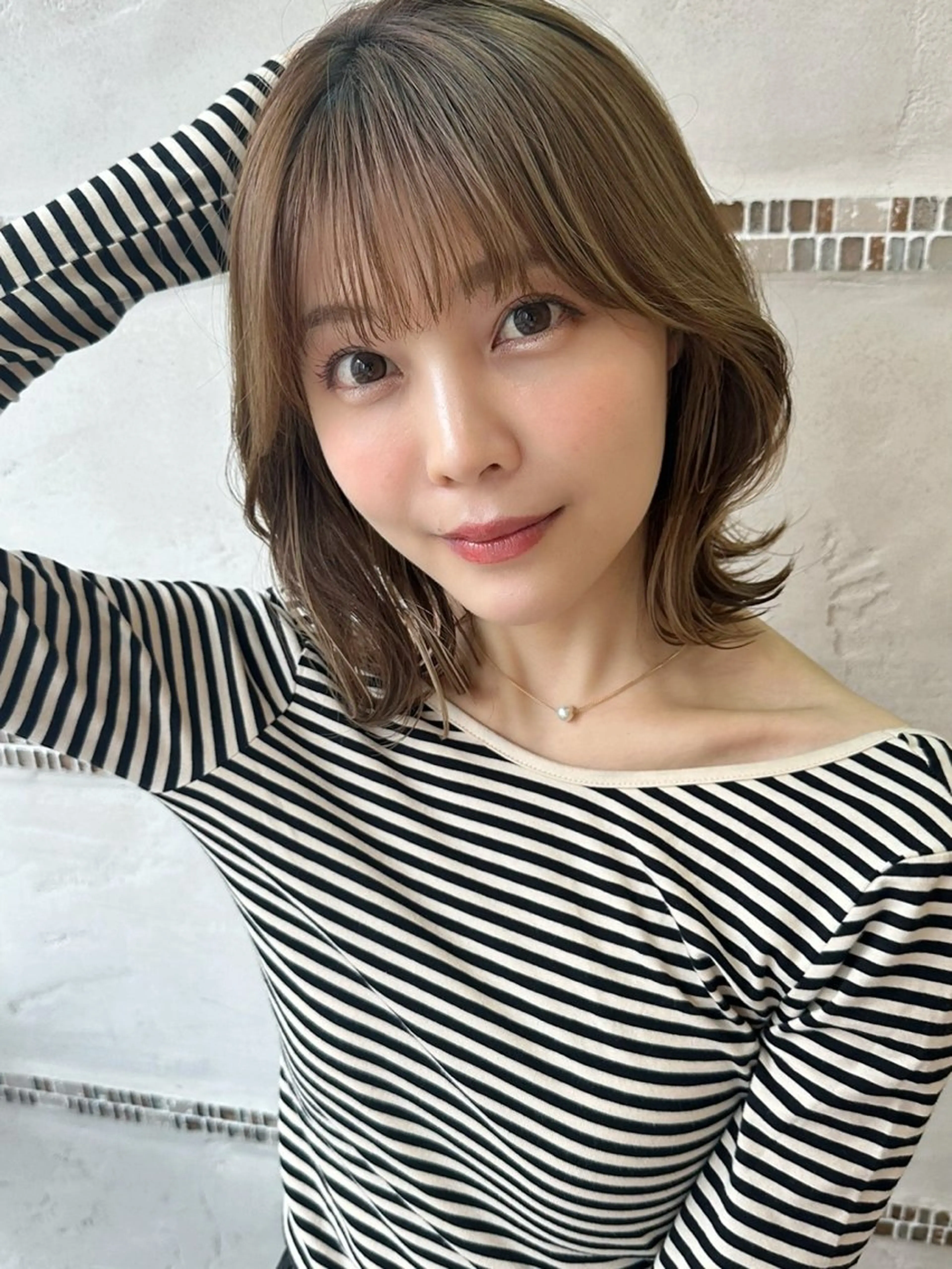 ミディアム ボブ くびれヘア カット ヘアカラー トリートメント 似合わせヘア/ボブ/ ミディアム/Takaのヘアスタイル