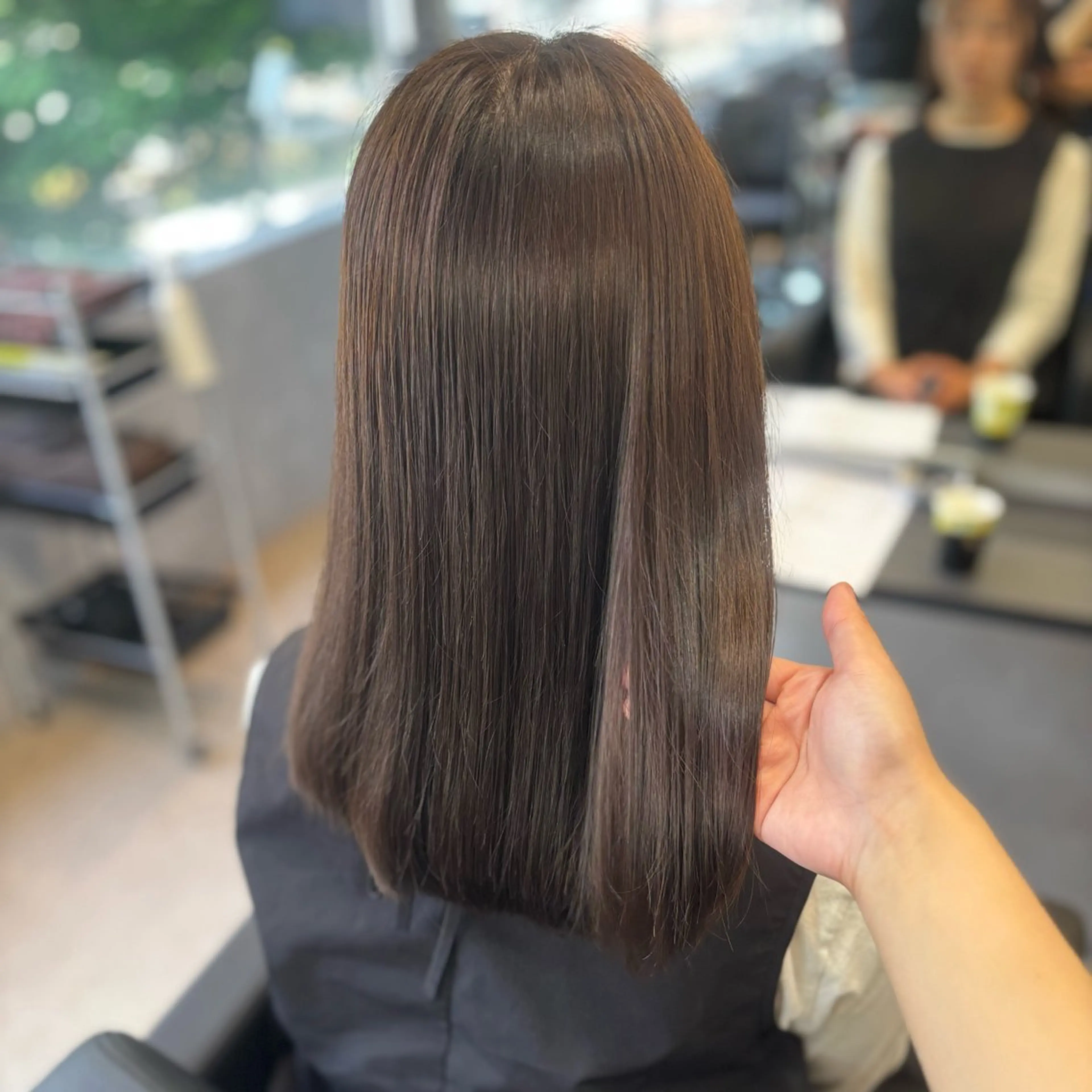 セミロング カラー ベージュカラー カット ヘアカラー チサト🍨/仙台 /レイヤー🪽‪🤍のヘアスタイル