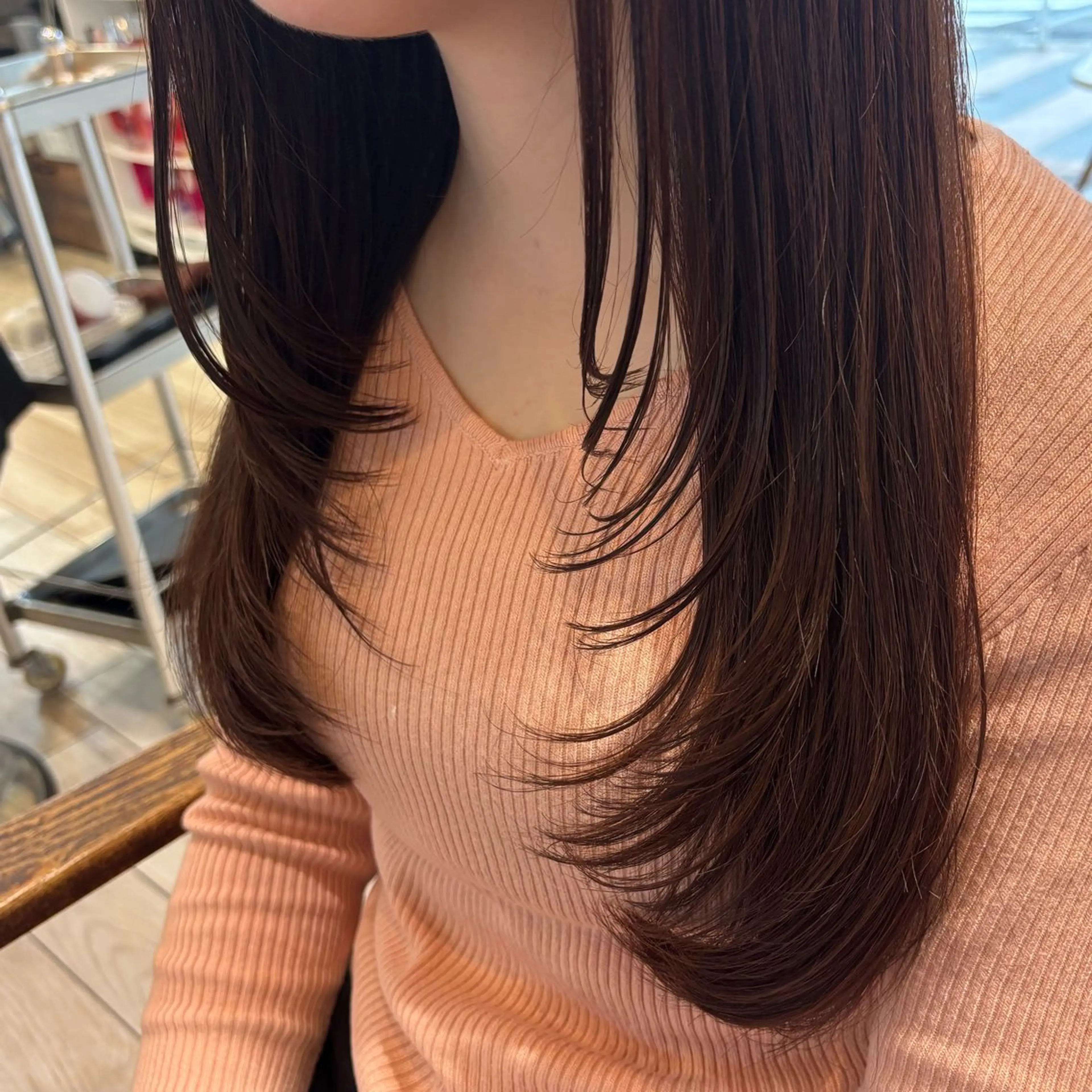 ロング レイヤーカット カット RISAKO🏁 ボブ/レイヤーのヘアスタイル