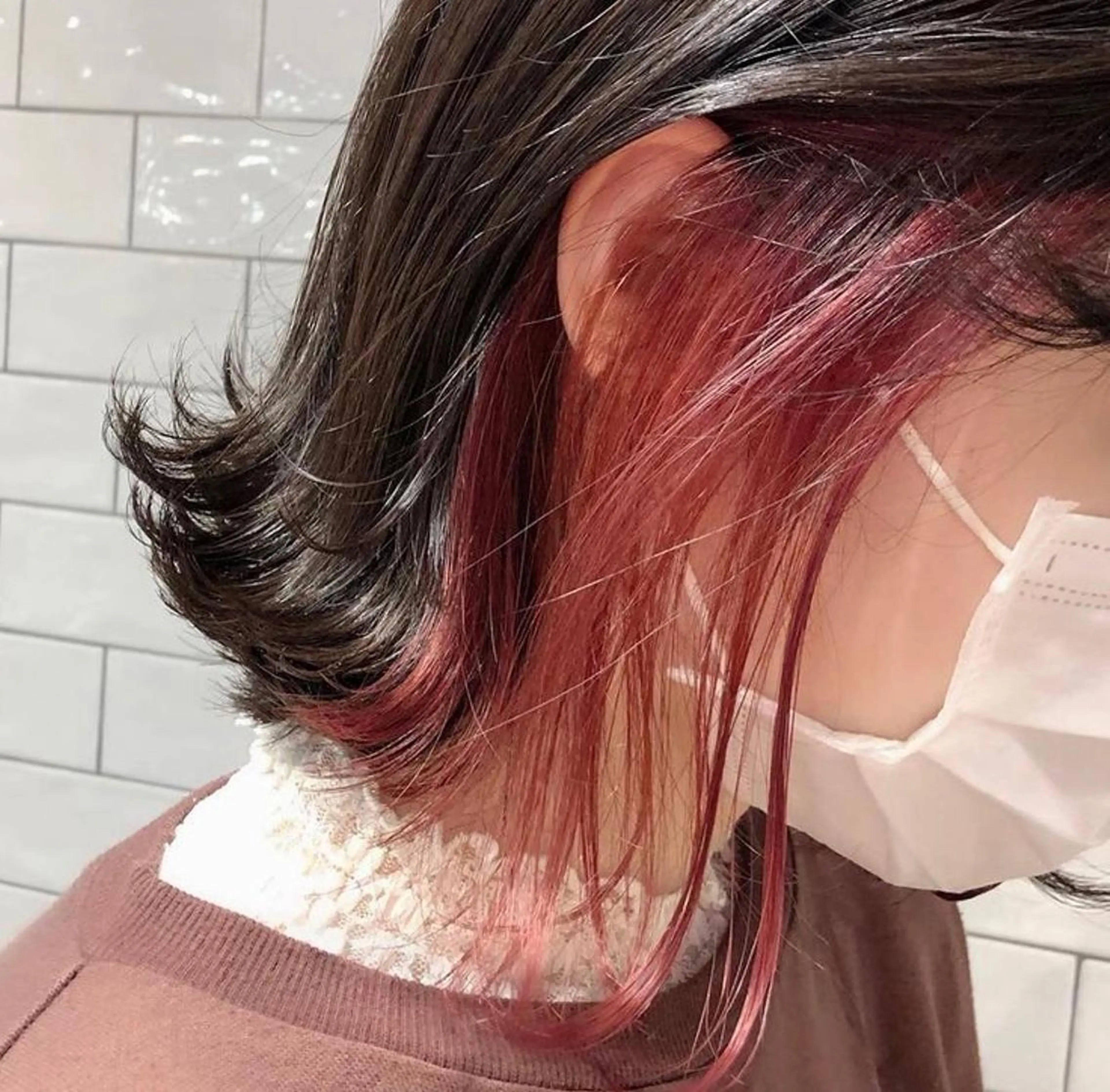 ショート カラー インナーカラー ピンクカラー NAGONSTYLE 高塩知輝のヘアスタイル