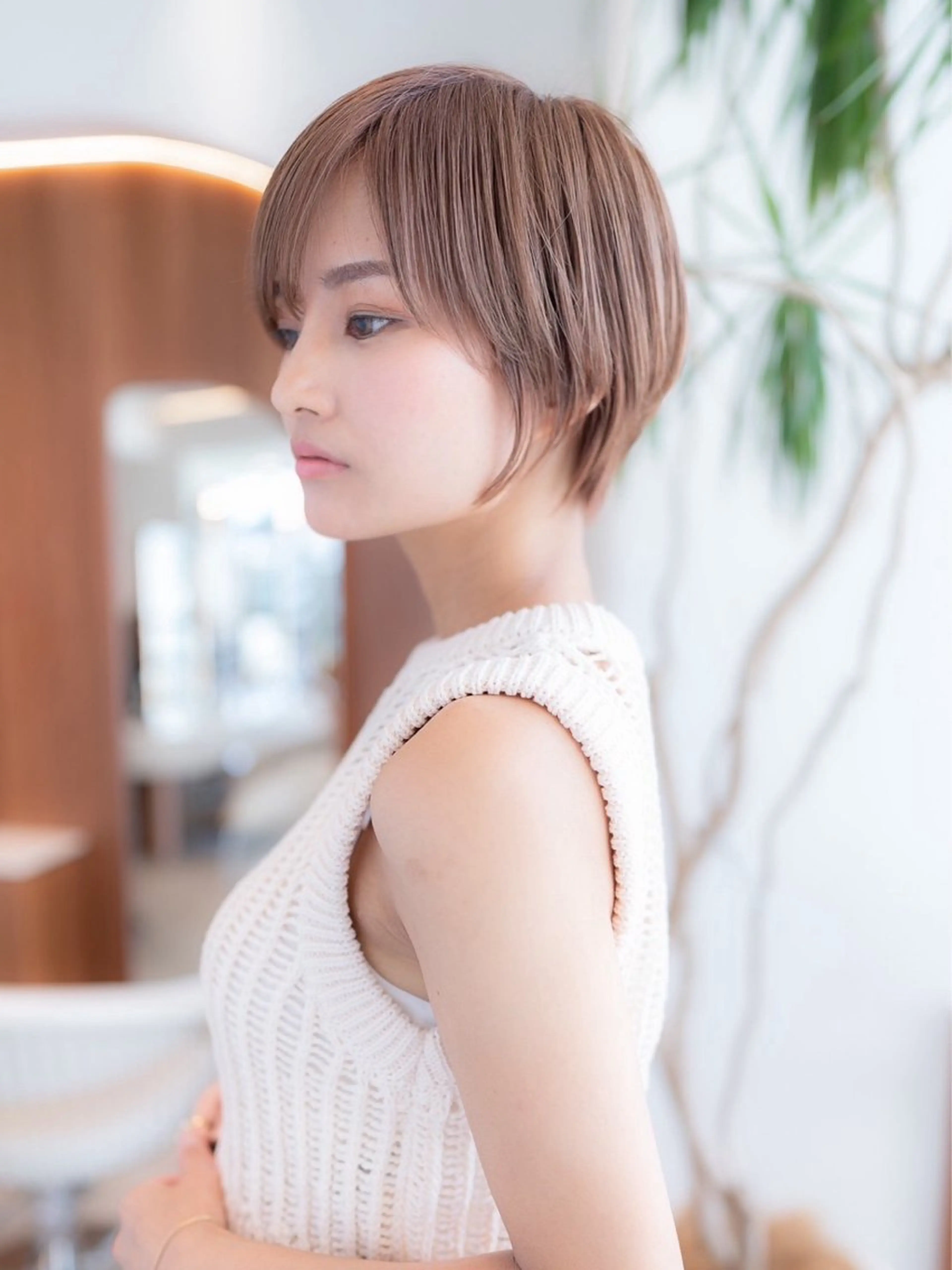 ショート カラー カット ヘアカラー トリートメント 田中航平/渋谷ボブ/ レイヤーボブのヘアスタイル