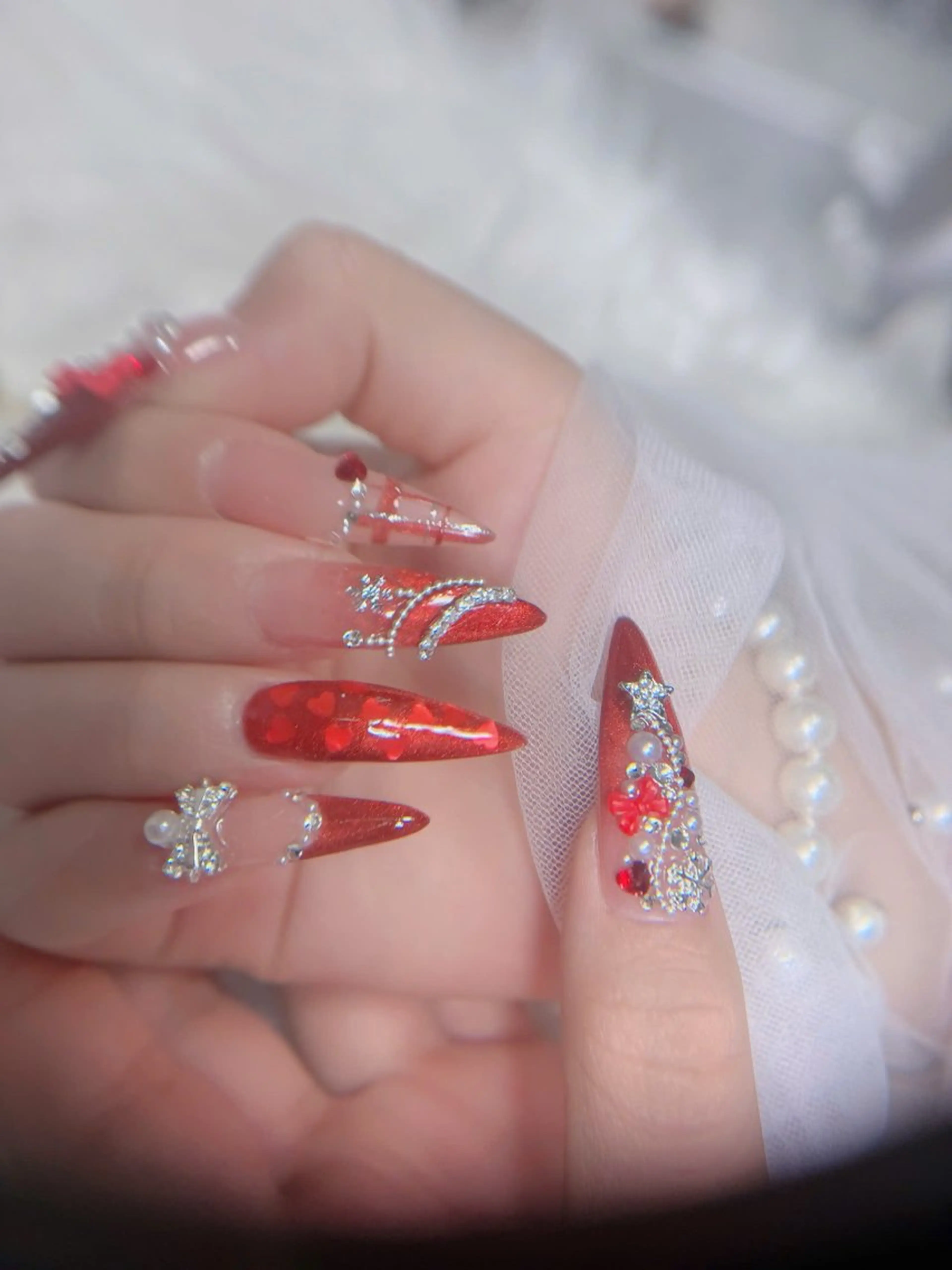 ネイル オーロラネイル フレンチネイル ジェルネイル ハロウィン 韓国ネイル ハンドネイル H.baby Nail Salonのネイルデザイン