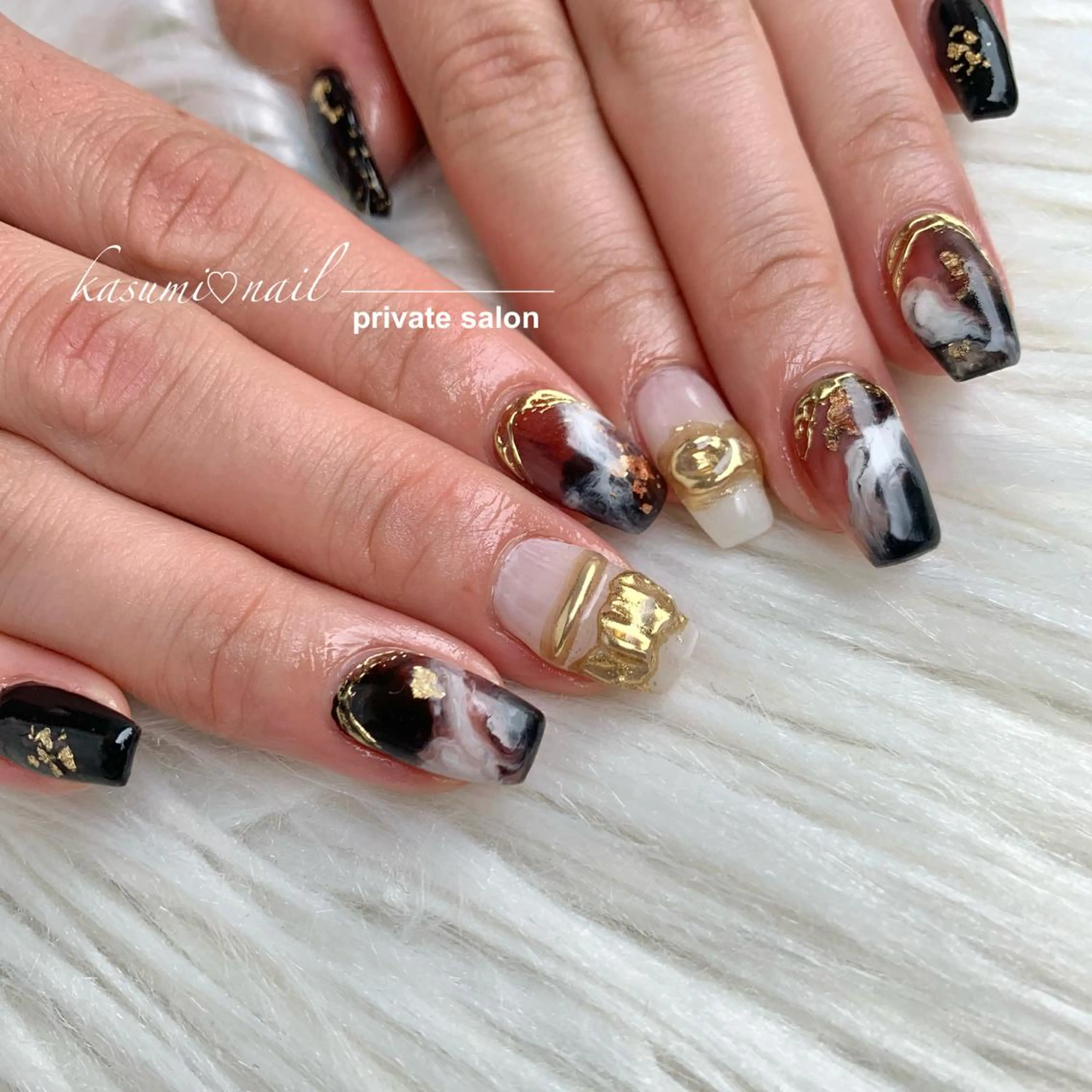 ネイル アートネイル フットネイル フレンチネイル ロングネイル マグネットネイル KASUMI♡ Nailのネイルデザイン