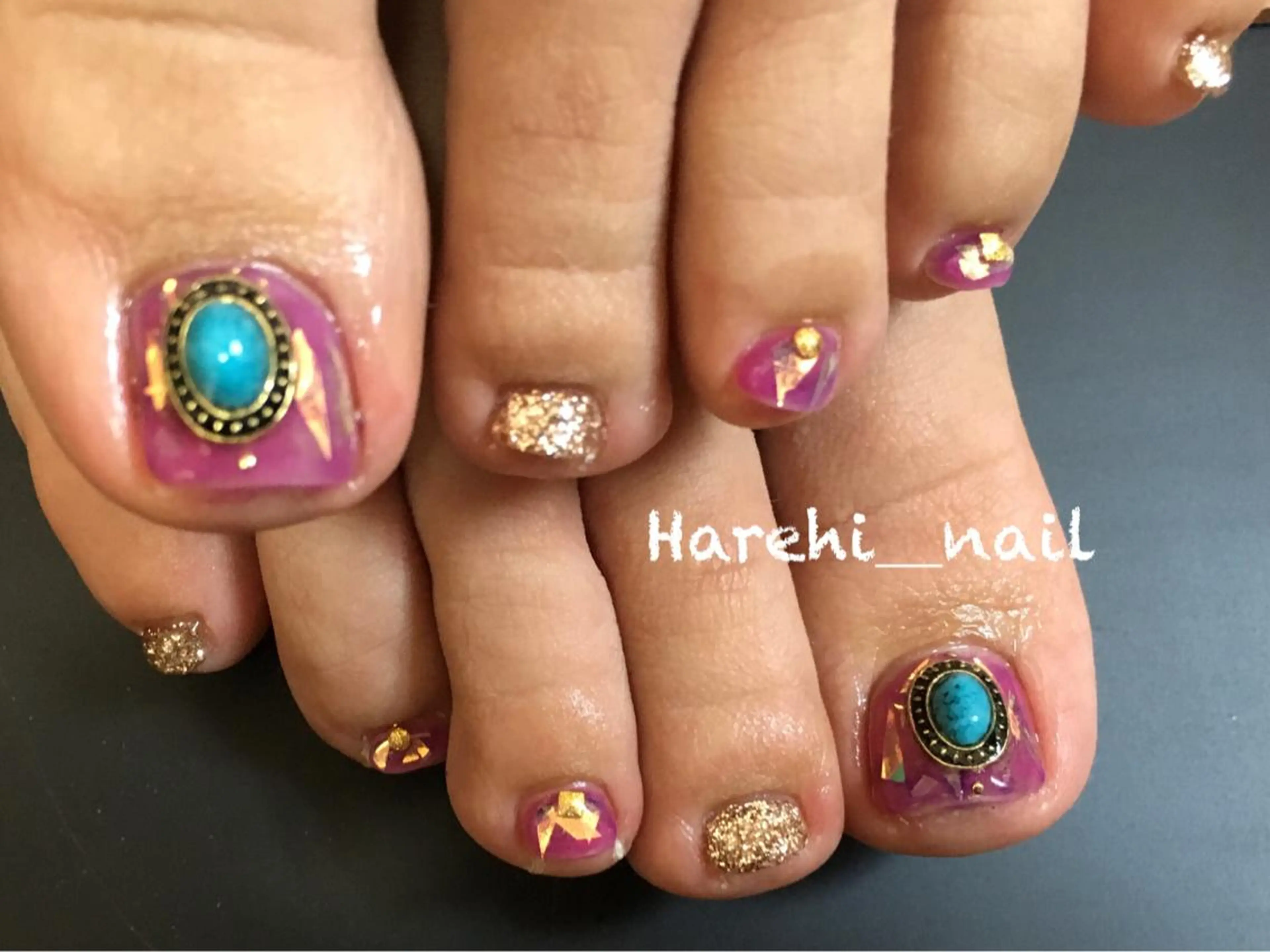 ネイル フットネイル Harehi_ nailのネイルデザイン