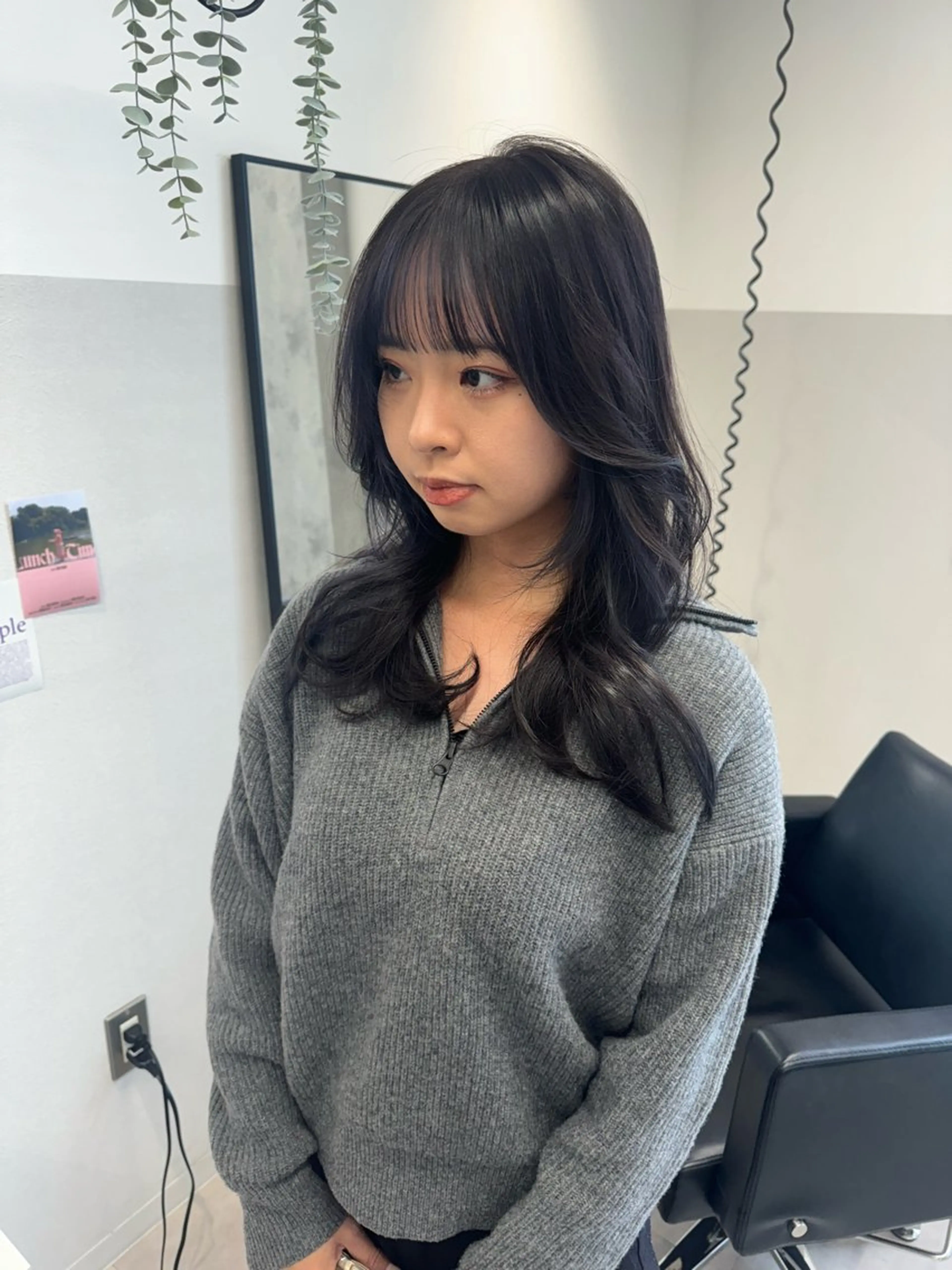 ミディアム カラー ヘアアレンジ ミディアムパーマ ブリーチ ケアブリーチ デザインカラー ダブルカラー カット ヘアカラー トリートメント 🫧umu.🫧韓国 /レイヤー/ハッシュのヘアスタイル