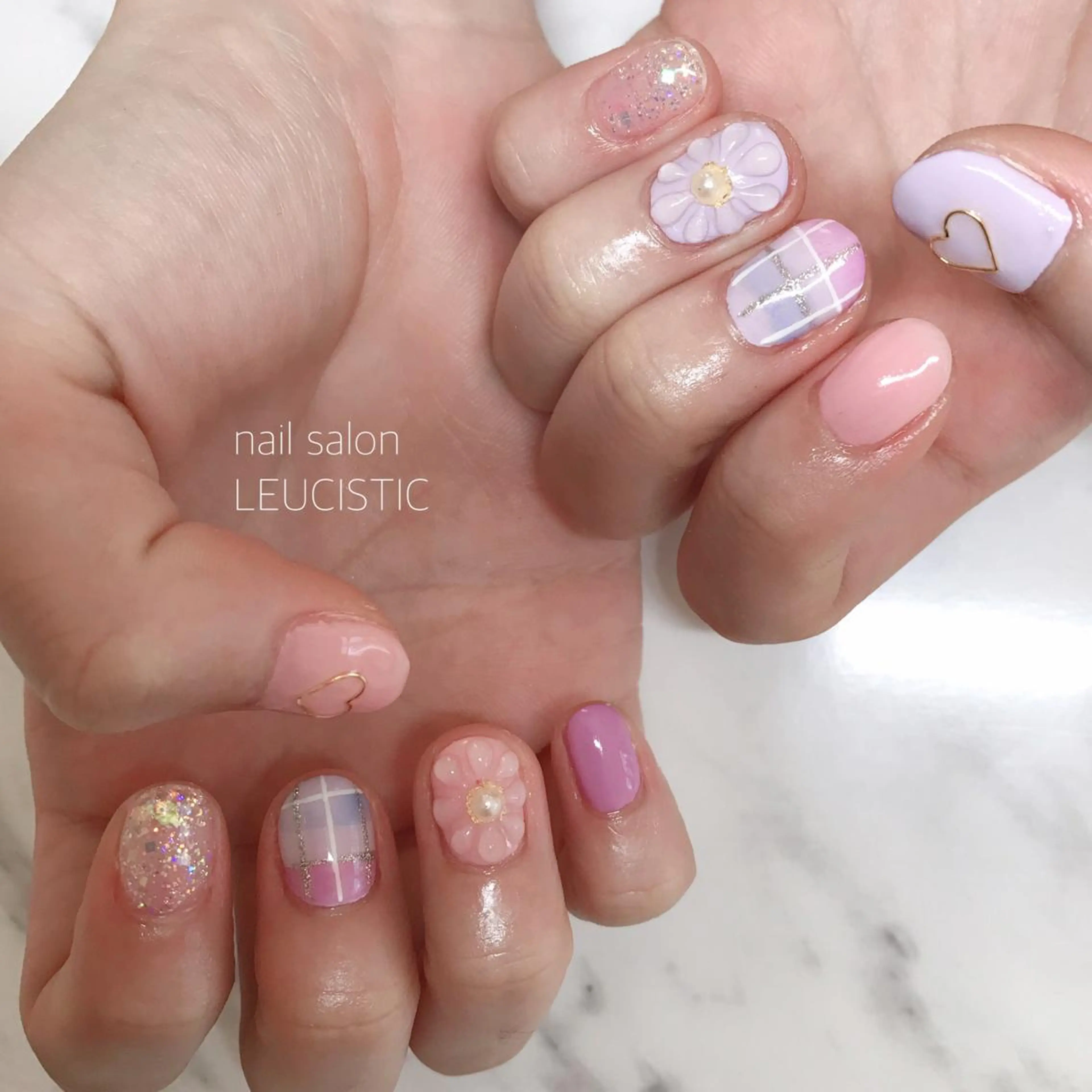 ネイル フラワーネイル ガーリー 持ち込み ぷっくりネイル 美時雨・bishigure所属・美時雨 bishigureのエステ・リラクイメージ