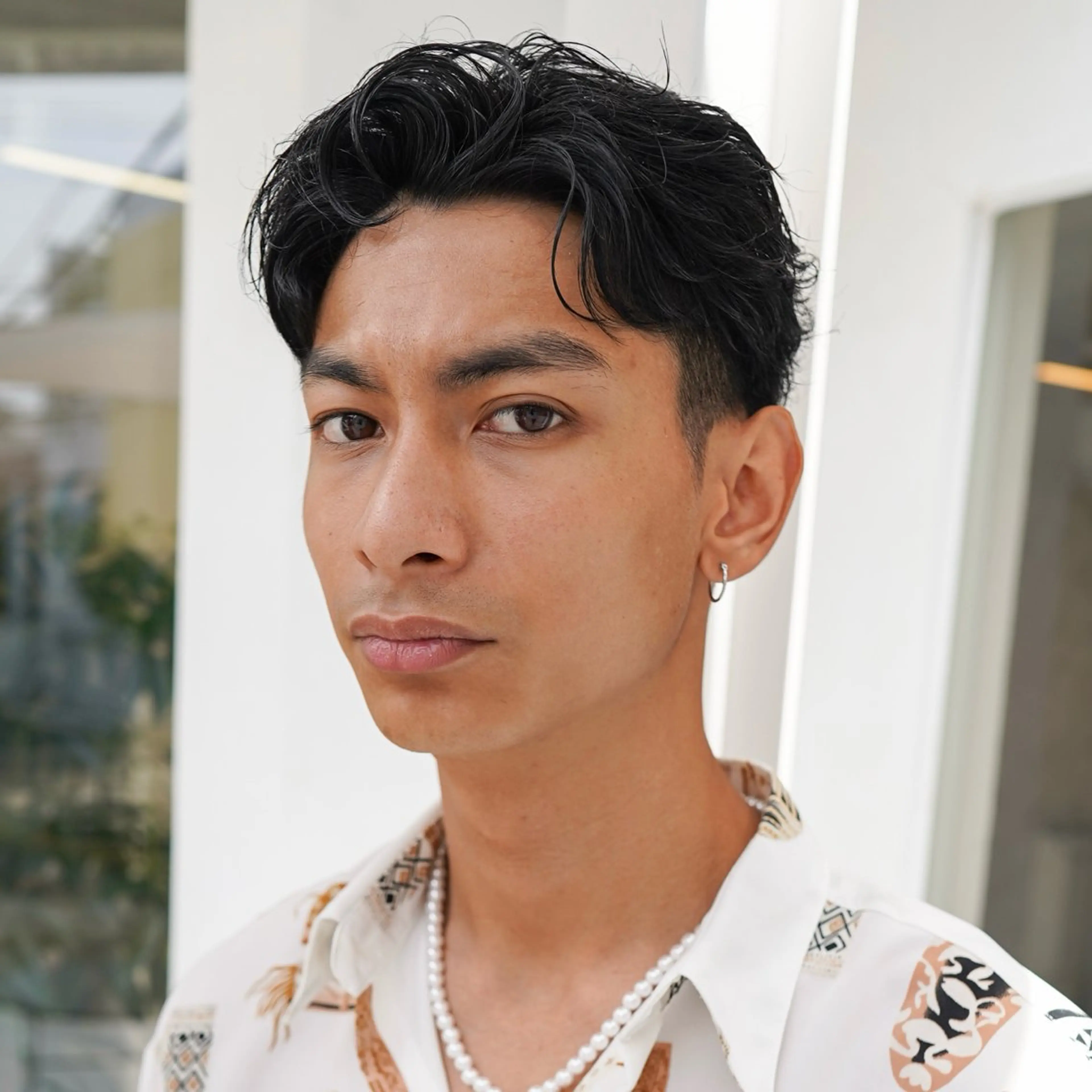 ショート パーマ メンズ メンズハイライト メンズパーマ ハイライト スパイラルパーマ カット パーマ トリートメント 表参道メンズヘア ✂︎Masena✂︎のヘアスタイル