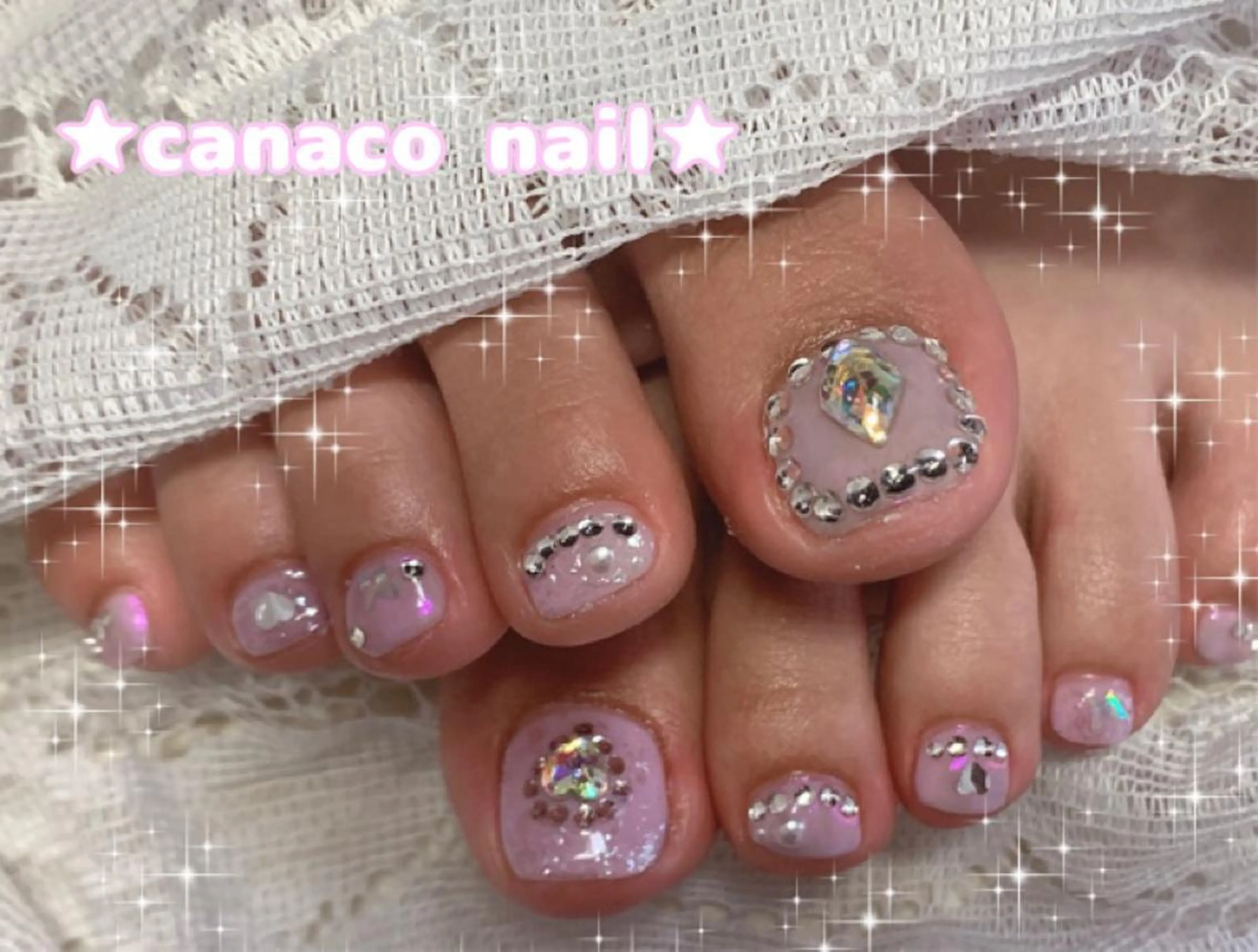 ネイル アートネイル オーロラネイル フットネイル ジェルネイル キラキラネイル ベテランネイル cnc nailのネイルデザイン