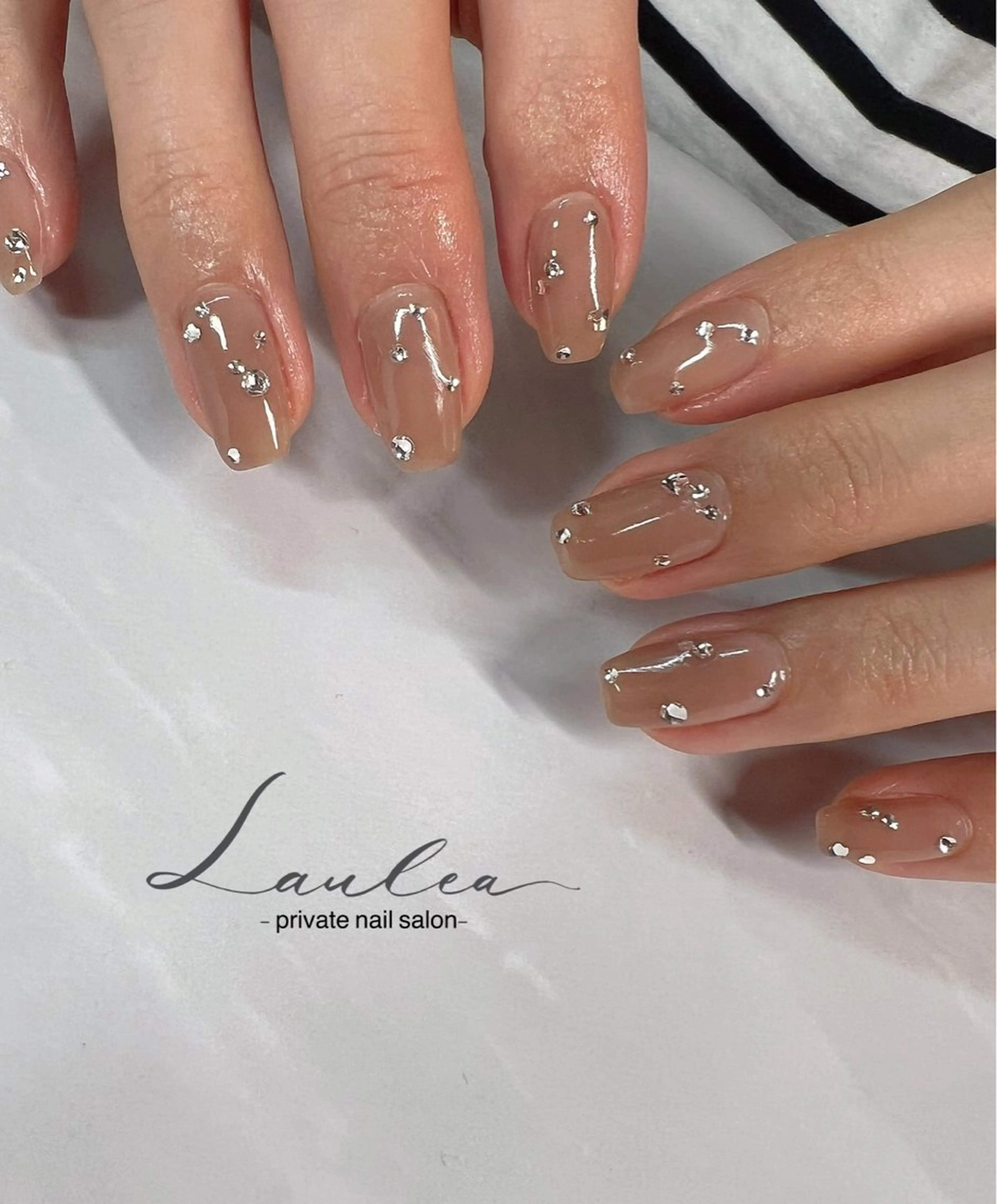 ネイル フットネイル ジェルネイル 韓国ネイル ミラーネイル ニュアンスネイル ハンドネイル nail salon Lauleaのネイルデザイン