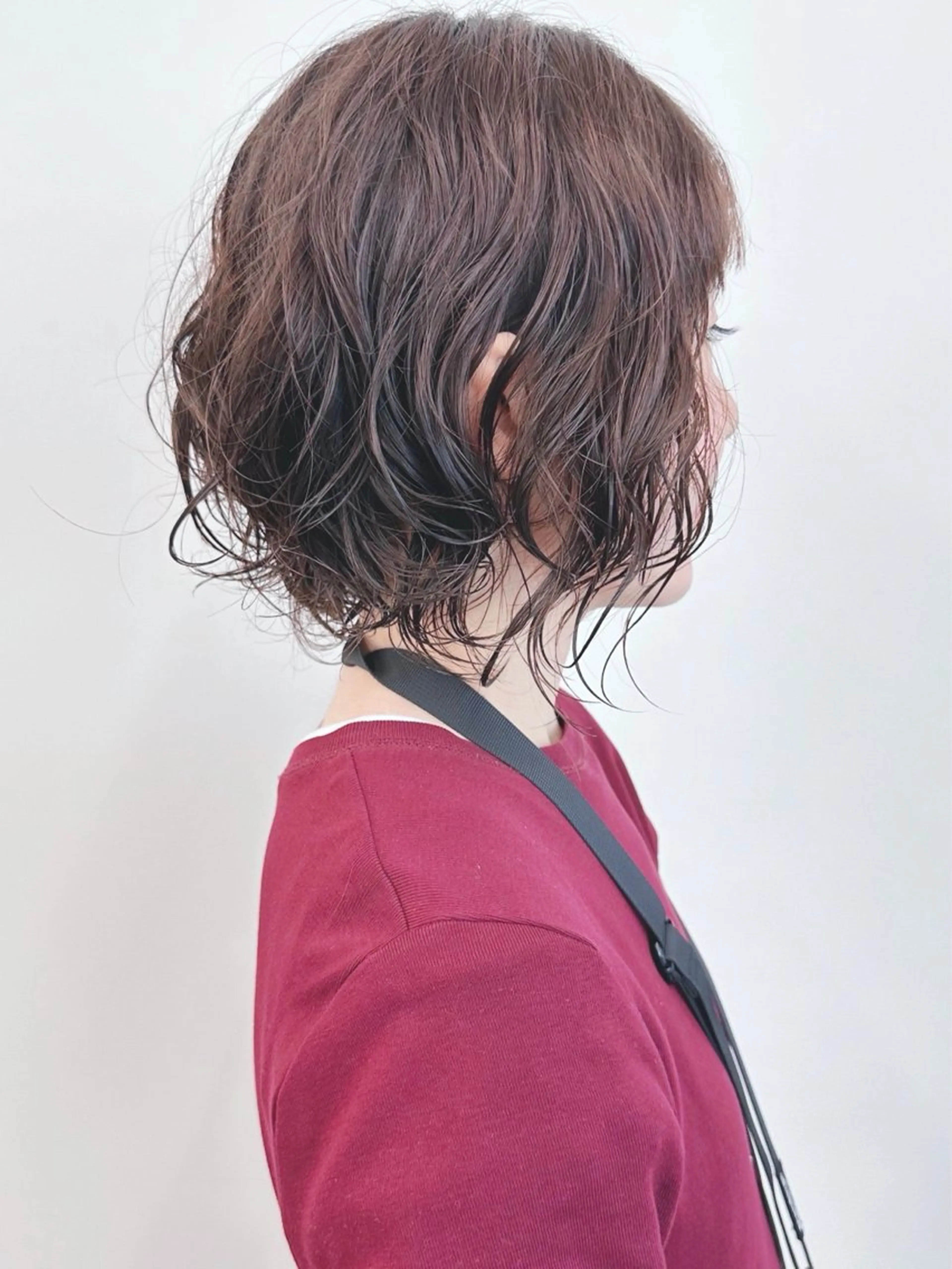 ショート カラー カット ヘアカラー トリートメント ボブ/ゆるふわ ボブパーマ/とういのヘアスタイル