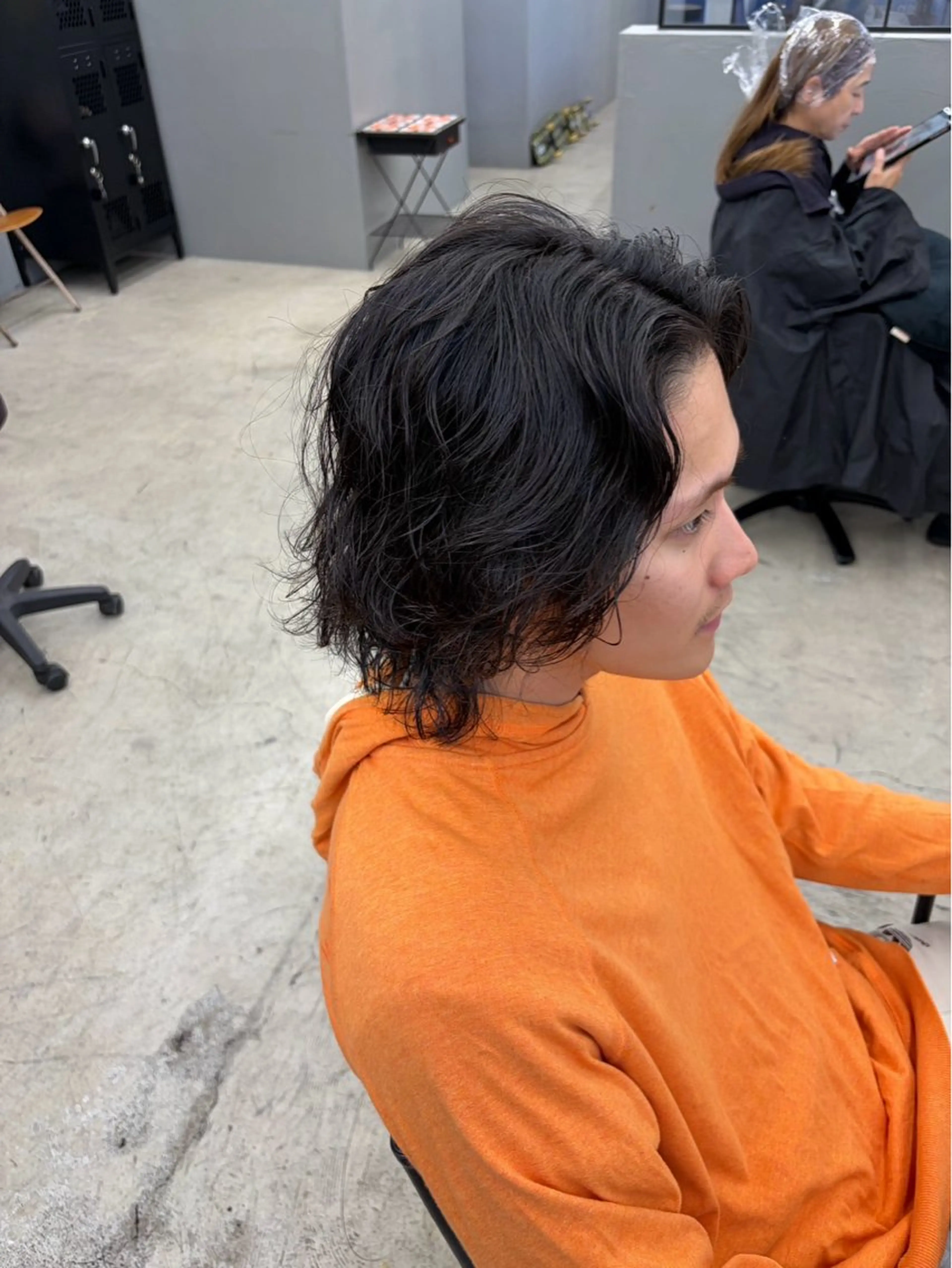 ミディアム パーマ メンズ メンズ専門サロン wokeのヘアスタイル