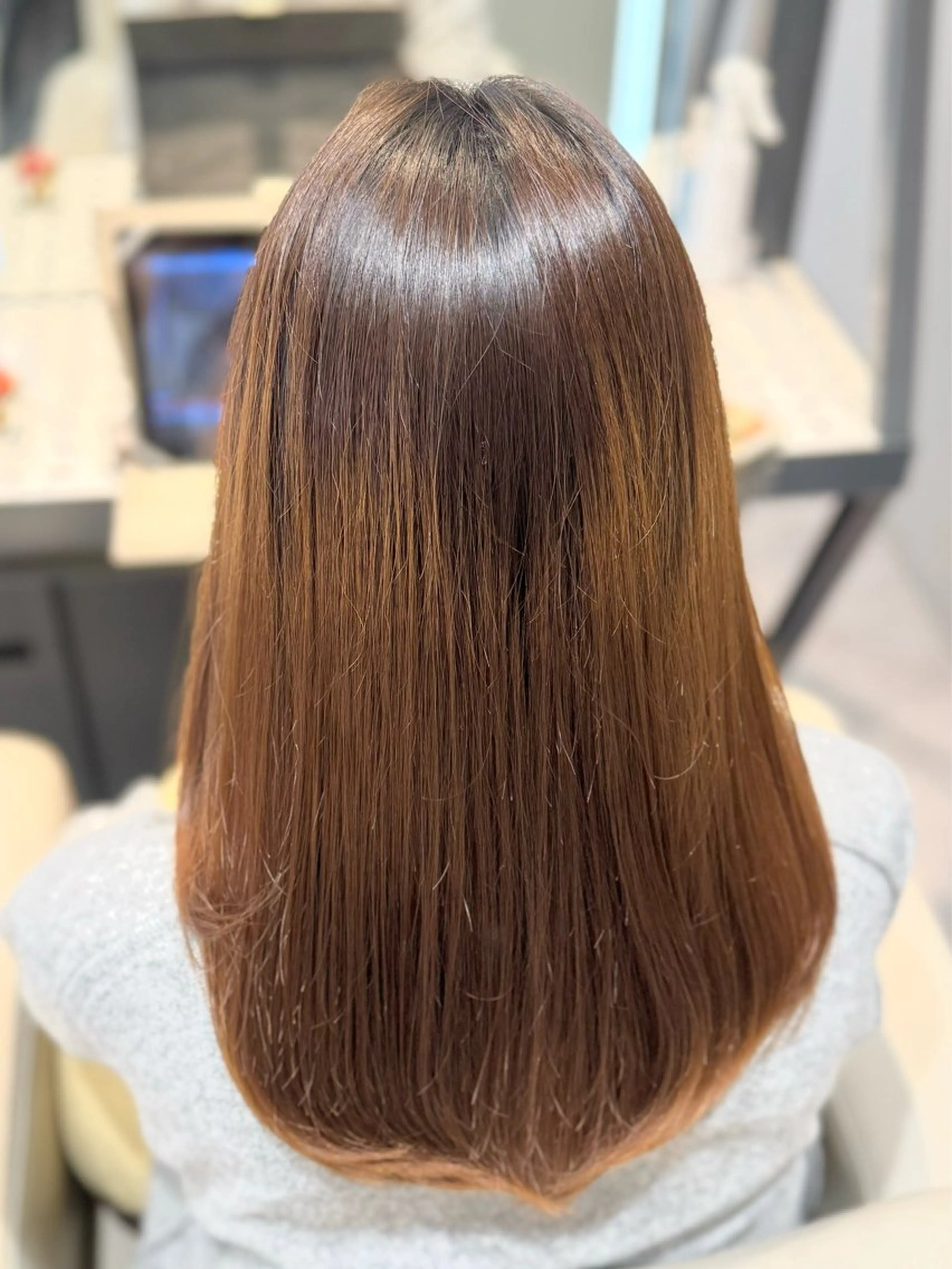 セミロング 巻ける美髪矯正/ 韓国ヘア/yutaのヘアスタイル