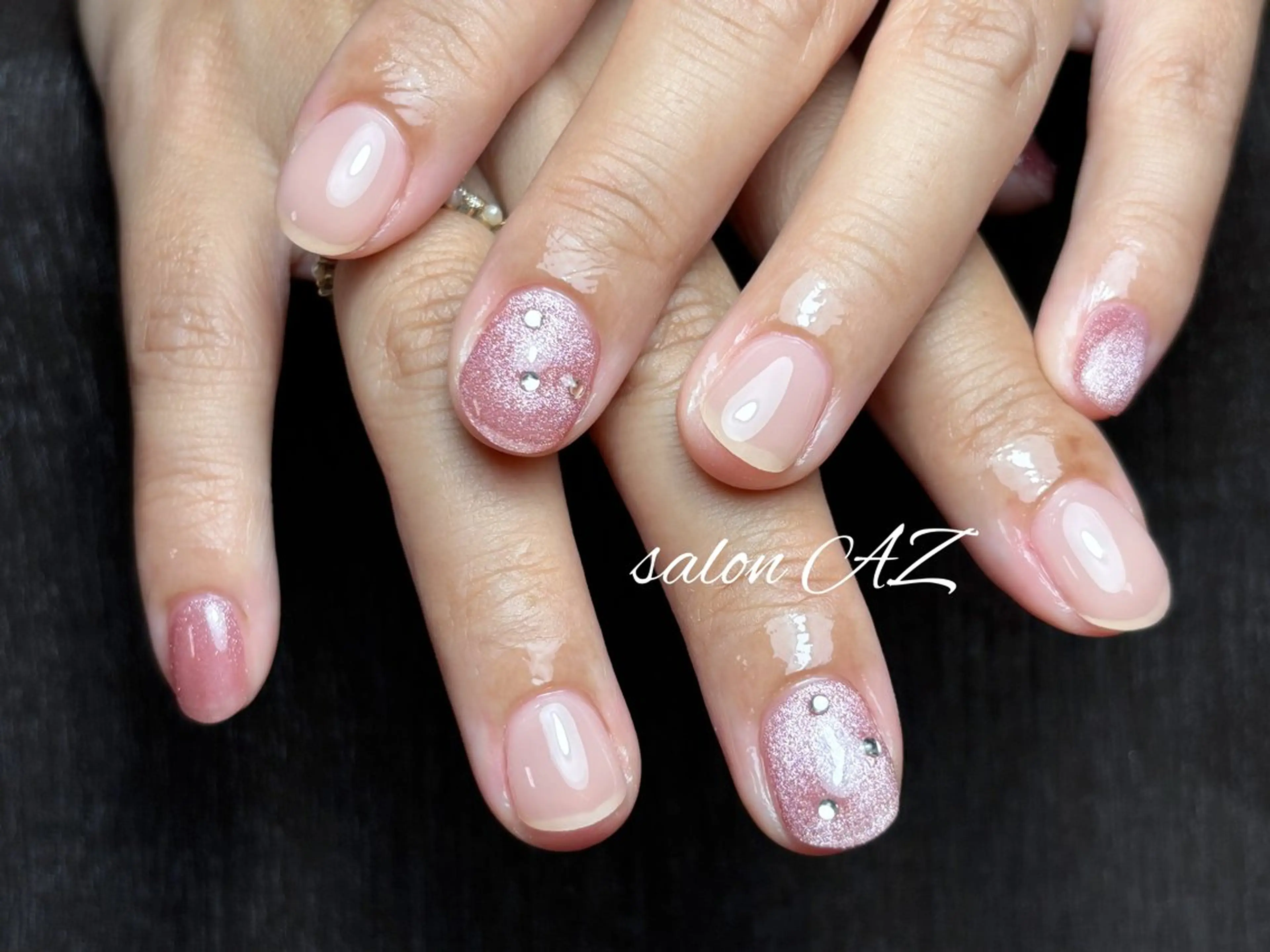 ネイル アートネイル 長さ出し フットネイル フレンチネイル ジェルネイル ハンドネイル salon AZのネイルデザイン