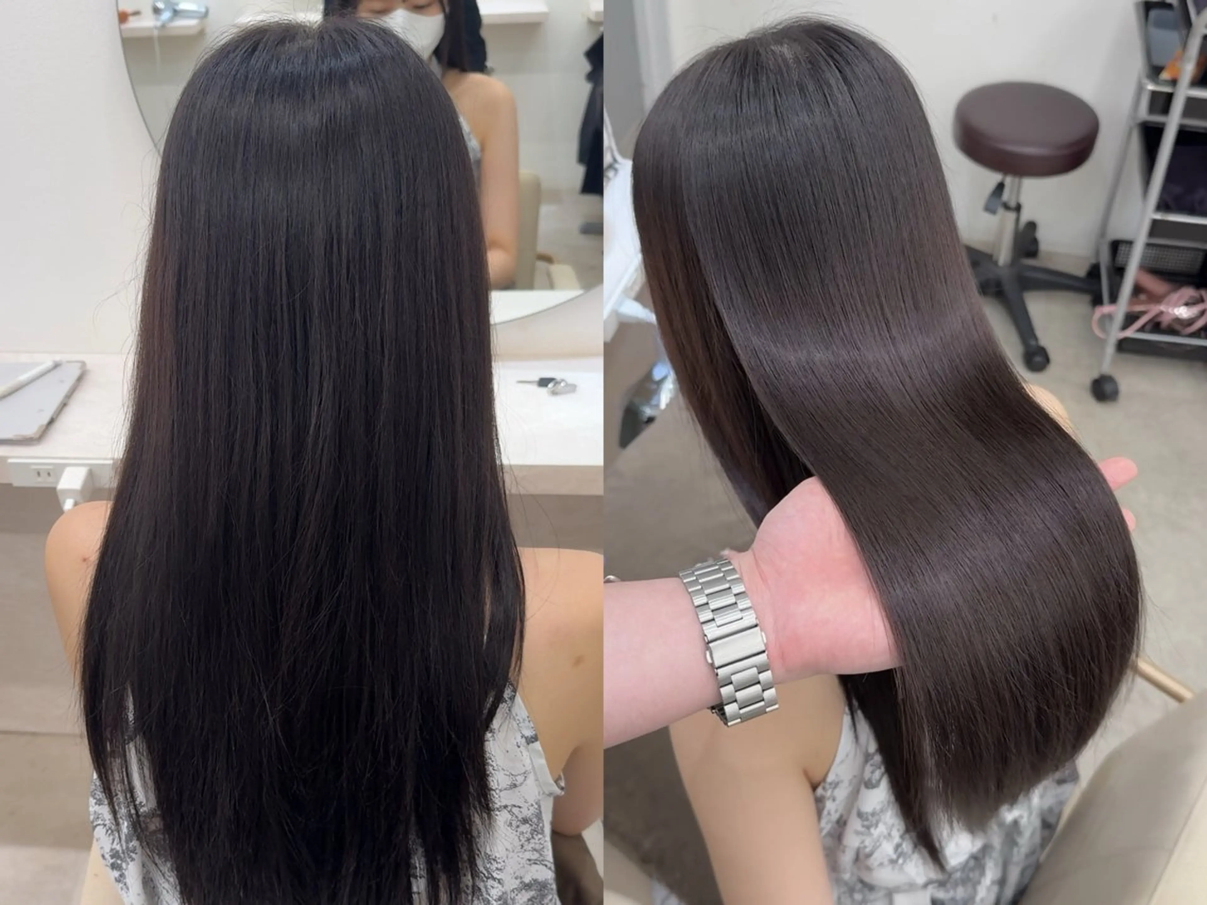 💡【髪質改善】酸性縮毛矯正✨＋保湿トリートメント+カット✂️の写真