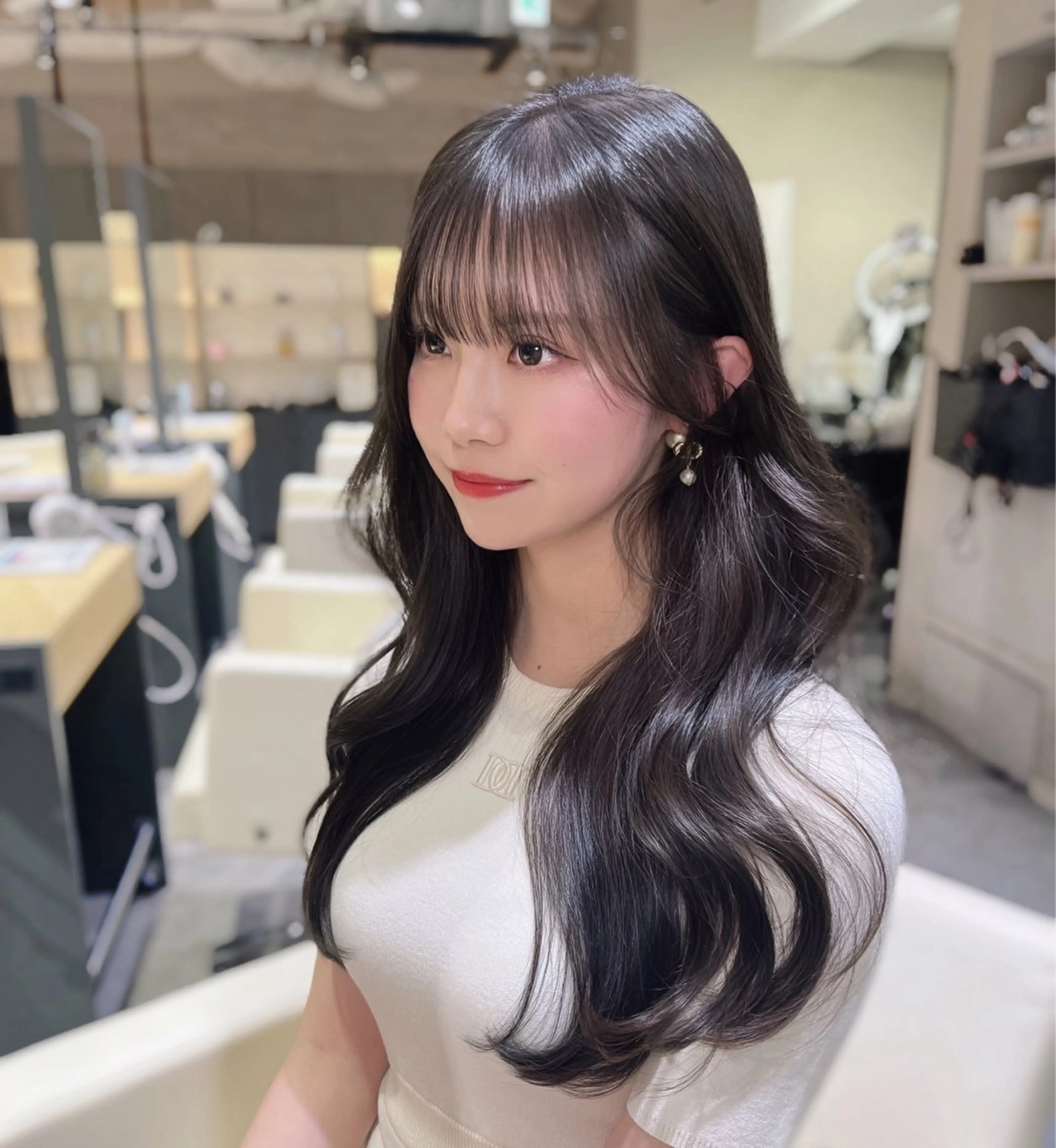 セミロング 奥田 蓮のヘアスタイル