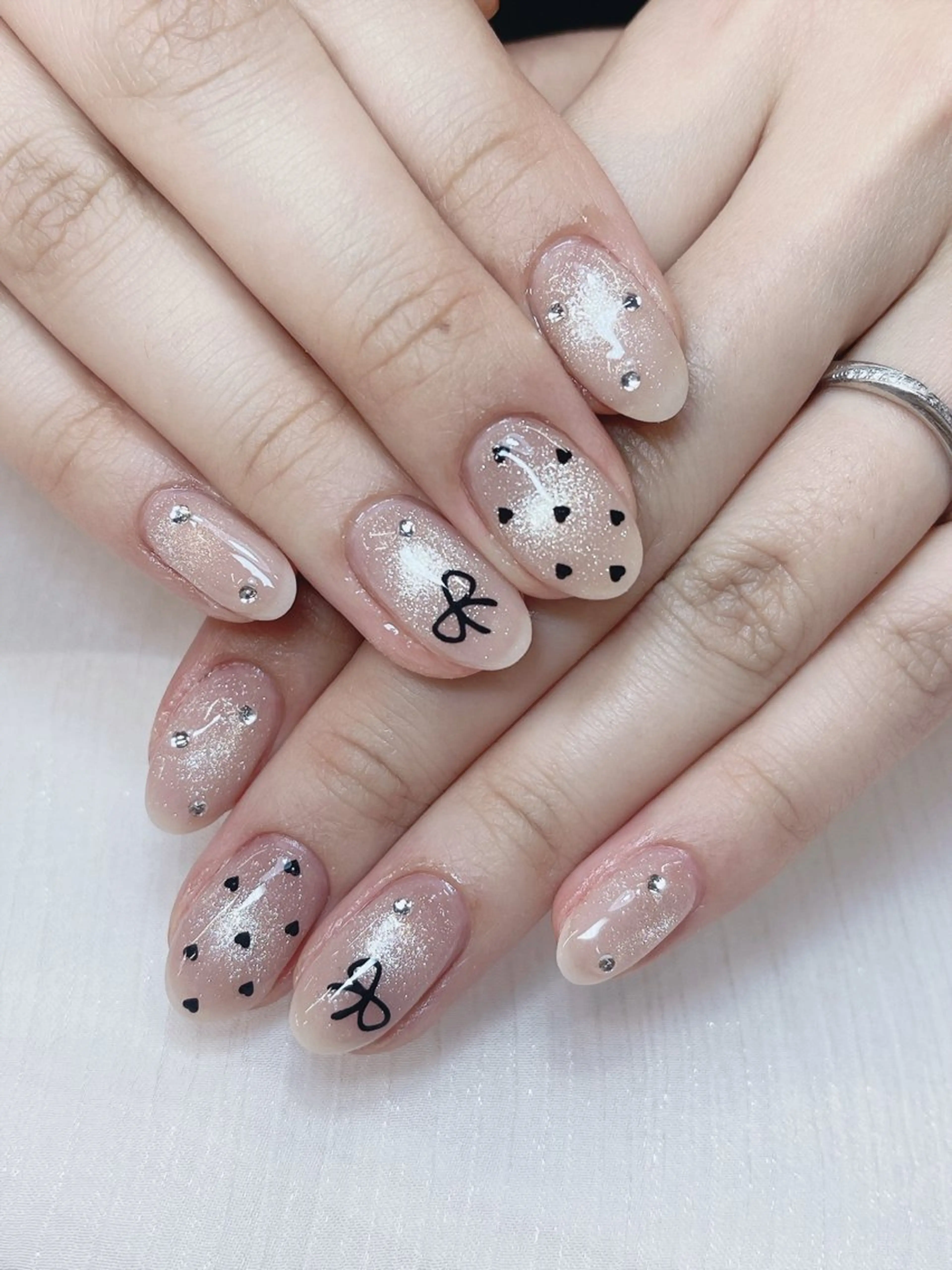 ネイル チークネイル 成人式 フレンチネイル グラデーション 氷ネイル・うるうるネイル ハンドネイル DUO   MI nail salonのネイルデザイン