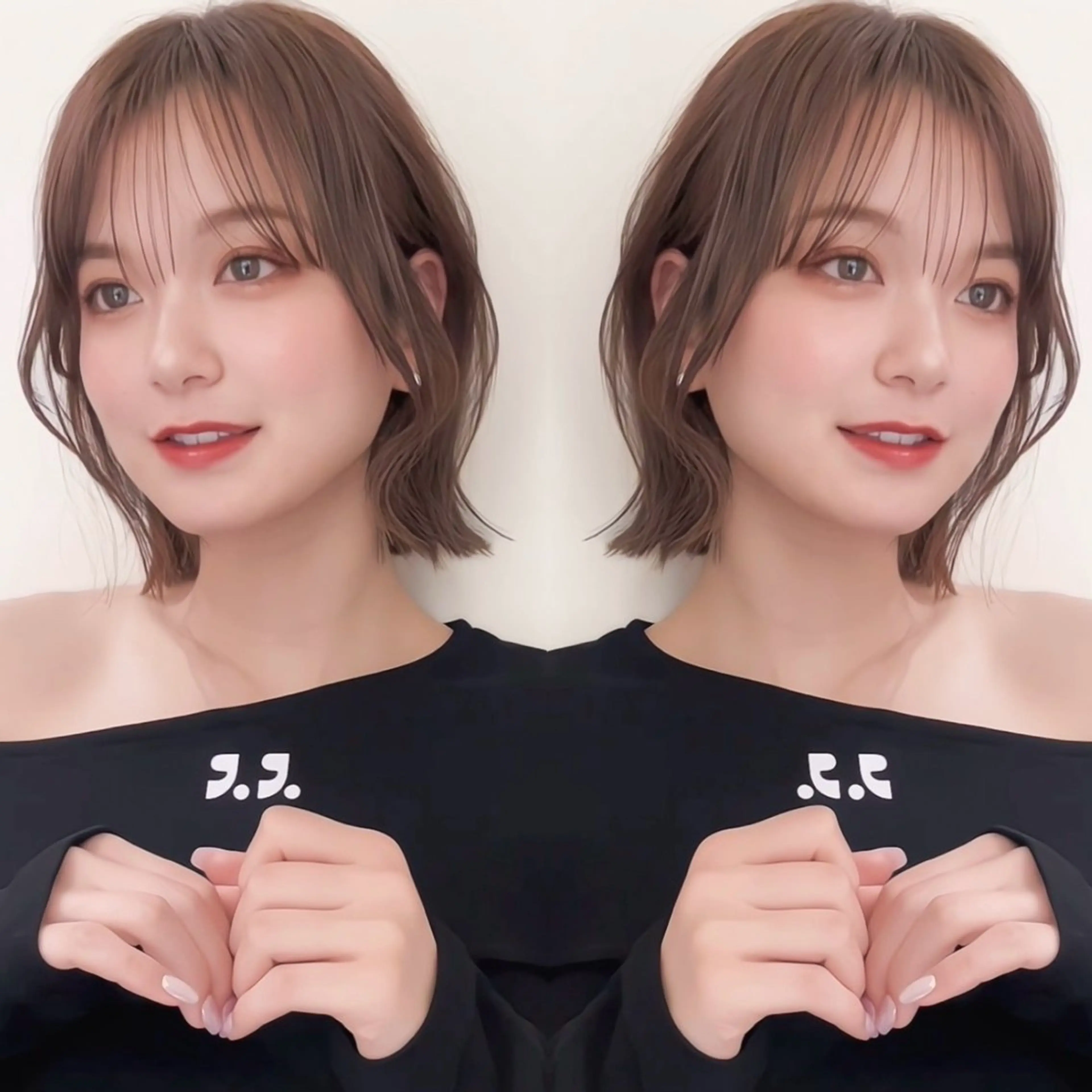 ショート カラー 小顔ボブ jilblanカホのヘアスタイル