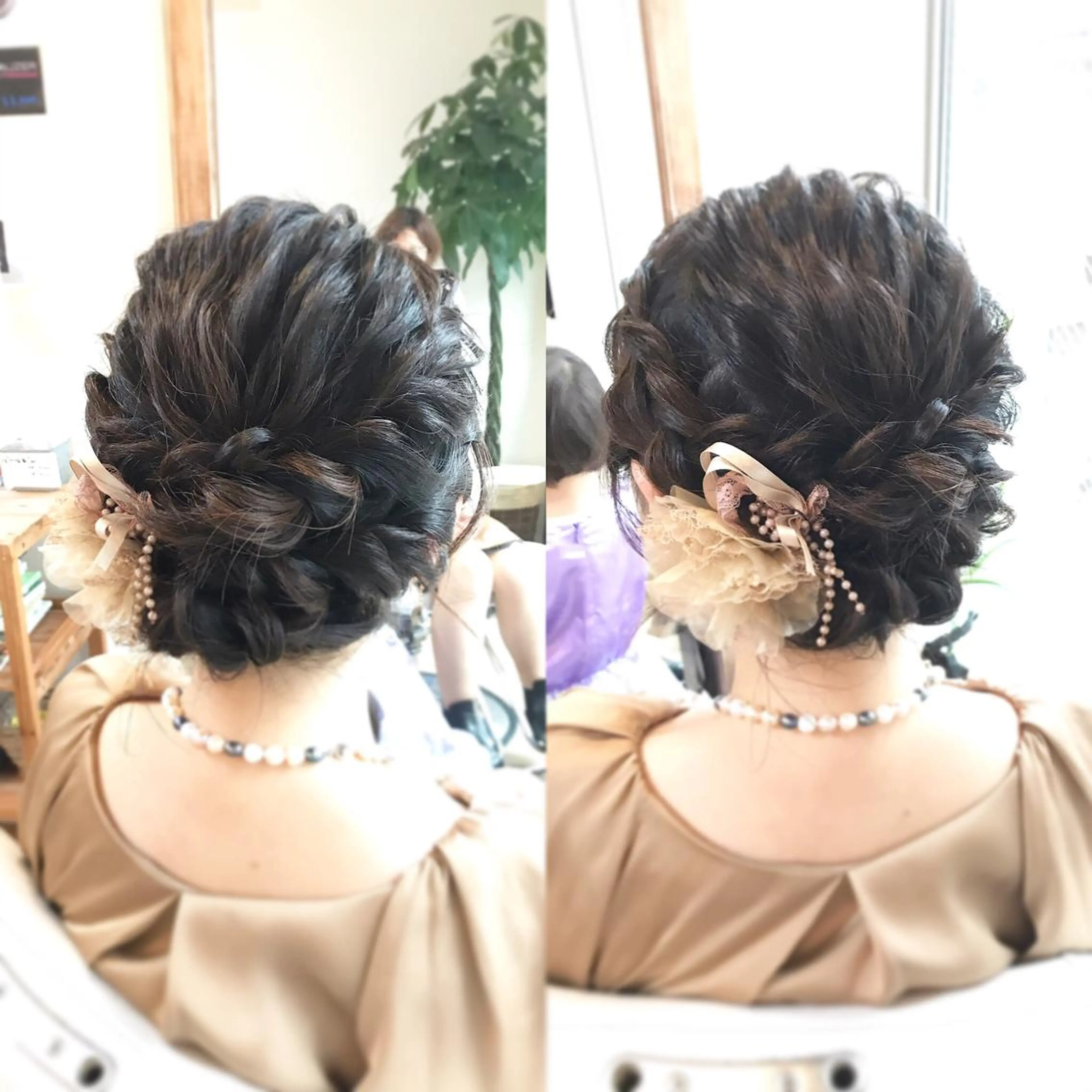 セミロング ヘアアレンジ マツエク・マツパ 早朝✨ヘアセット 着付け/清水玲歌のヘアスタイル