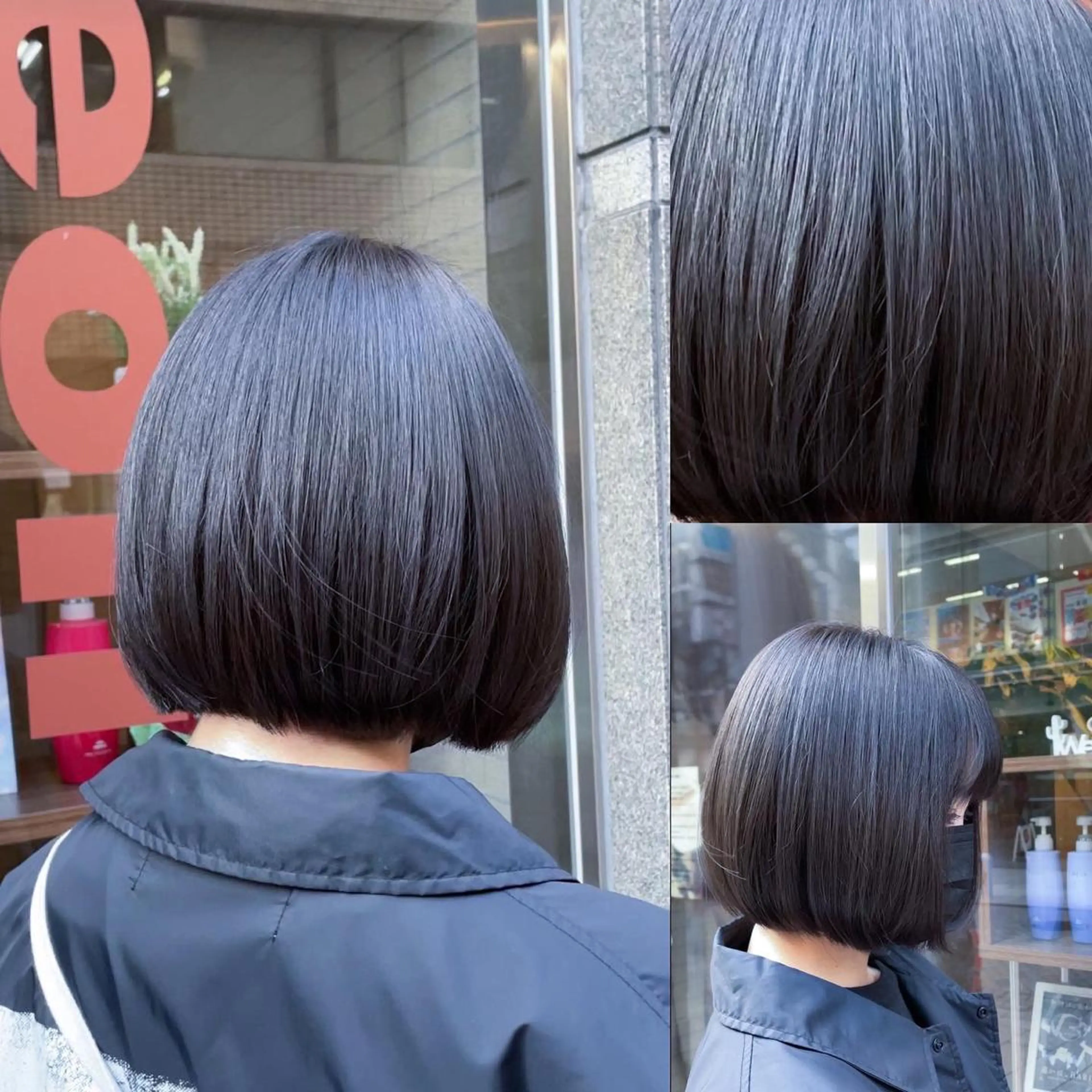 ショート カラー アッシュ アッシュグレー 黒髪 ブリーチ ブルーカラー カット ヘアカラー 新宿御苑前/新宿 Ryuseiのヘアスタイル