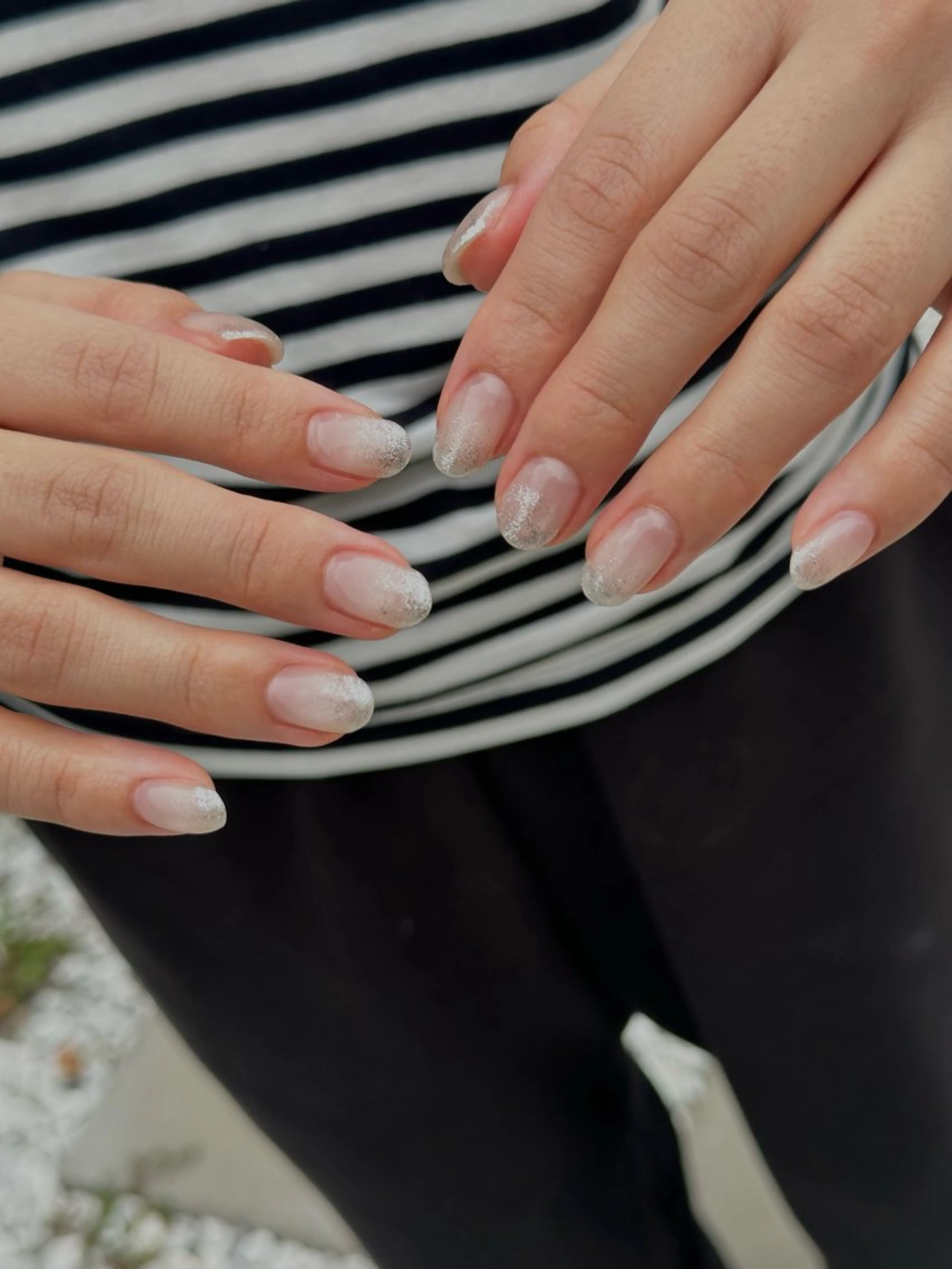 ネイル グラデーション ラメ(グリッター) ラメグラデーション マグネットネイル 山本 里奈のネイルデザイン