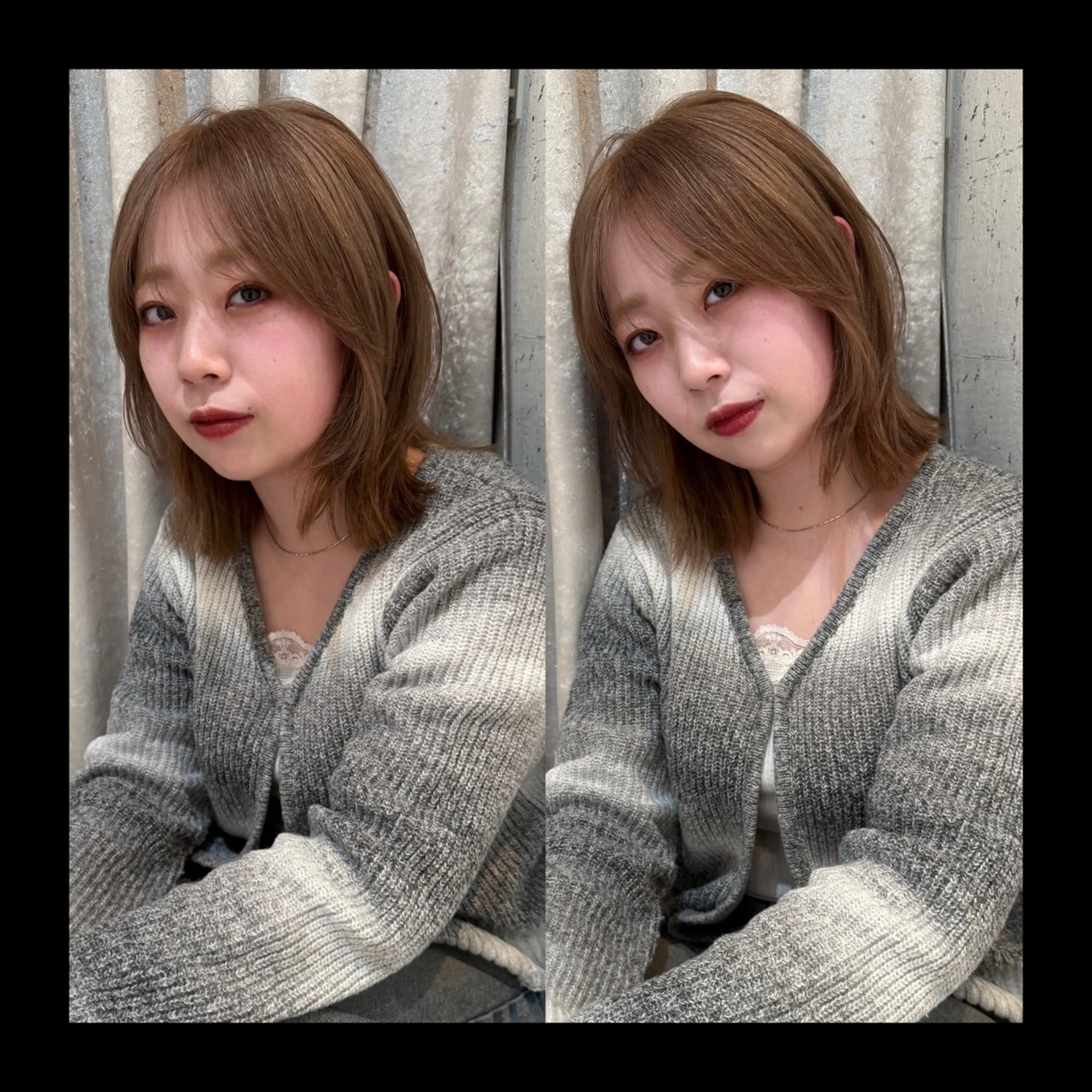 ミディアム カラー 似合わせカット カット ヘアカラー トリートメント mai / linoah˚✧のヘアスタイル