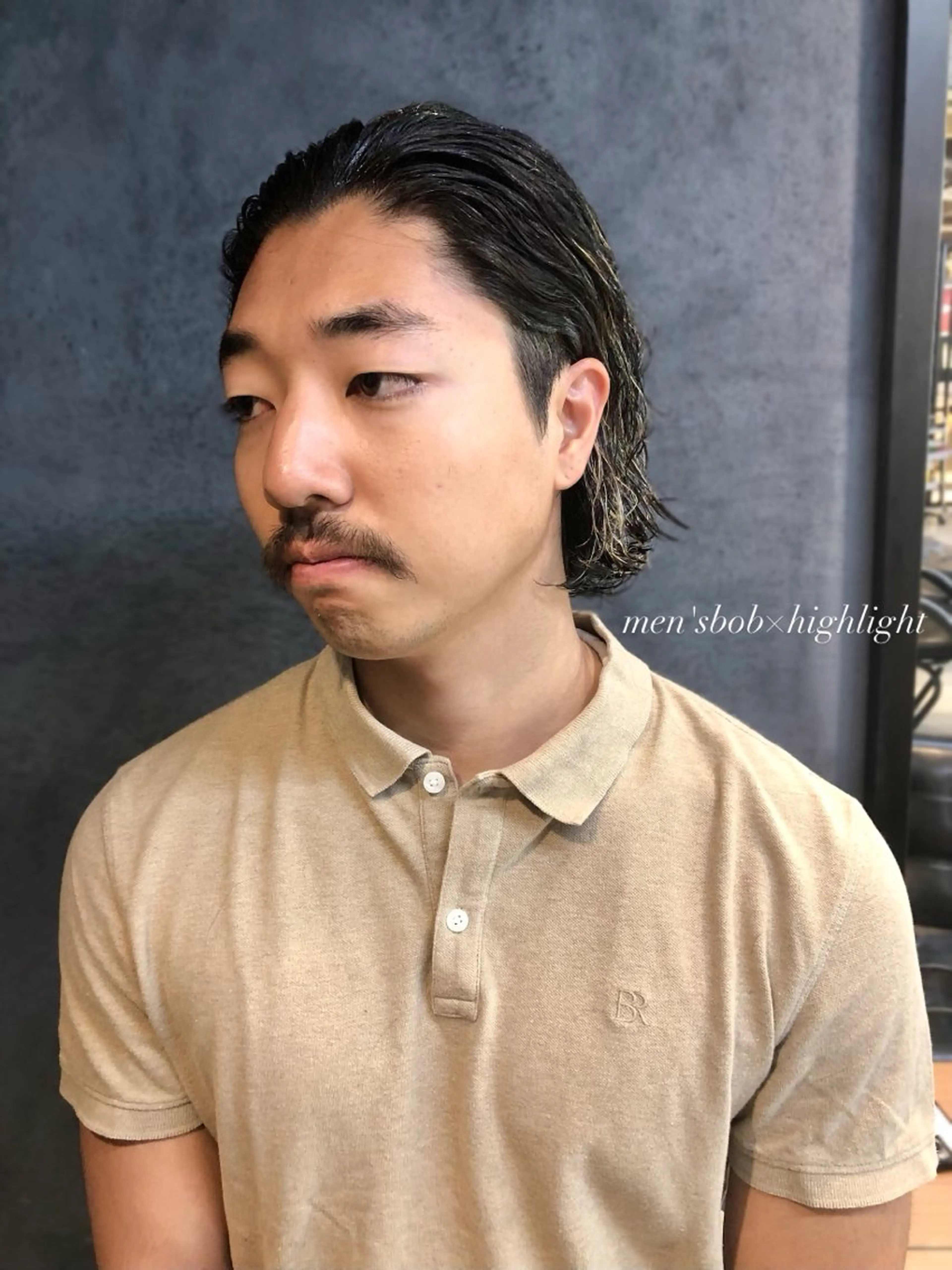 ヘアアレンジ メンズ オールバック メンズハイライト ボブ カット トリートメント ヘアセット ainico+所属・メンズ特化✂️栗原 侑也のヘアスタイル