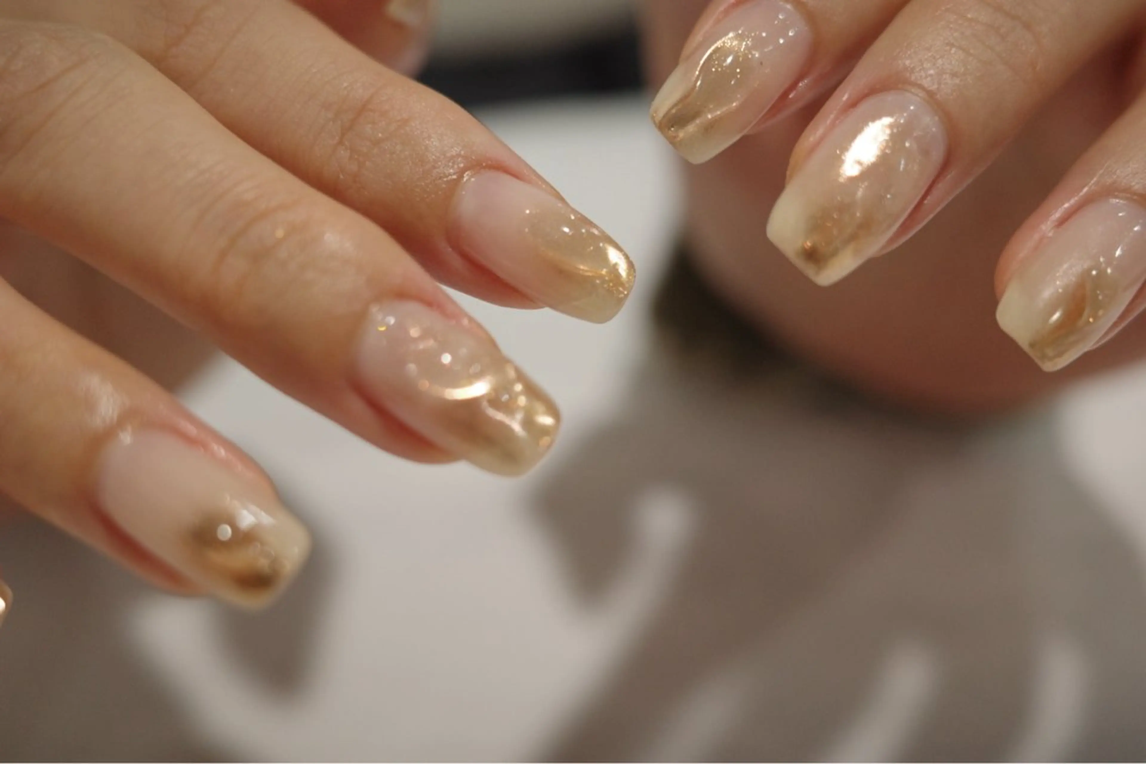 ネイル ニュアンスネイル オフィスネイル シンプルネイル ハンドネイル tete nailstudioのネイルデザイン