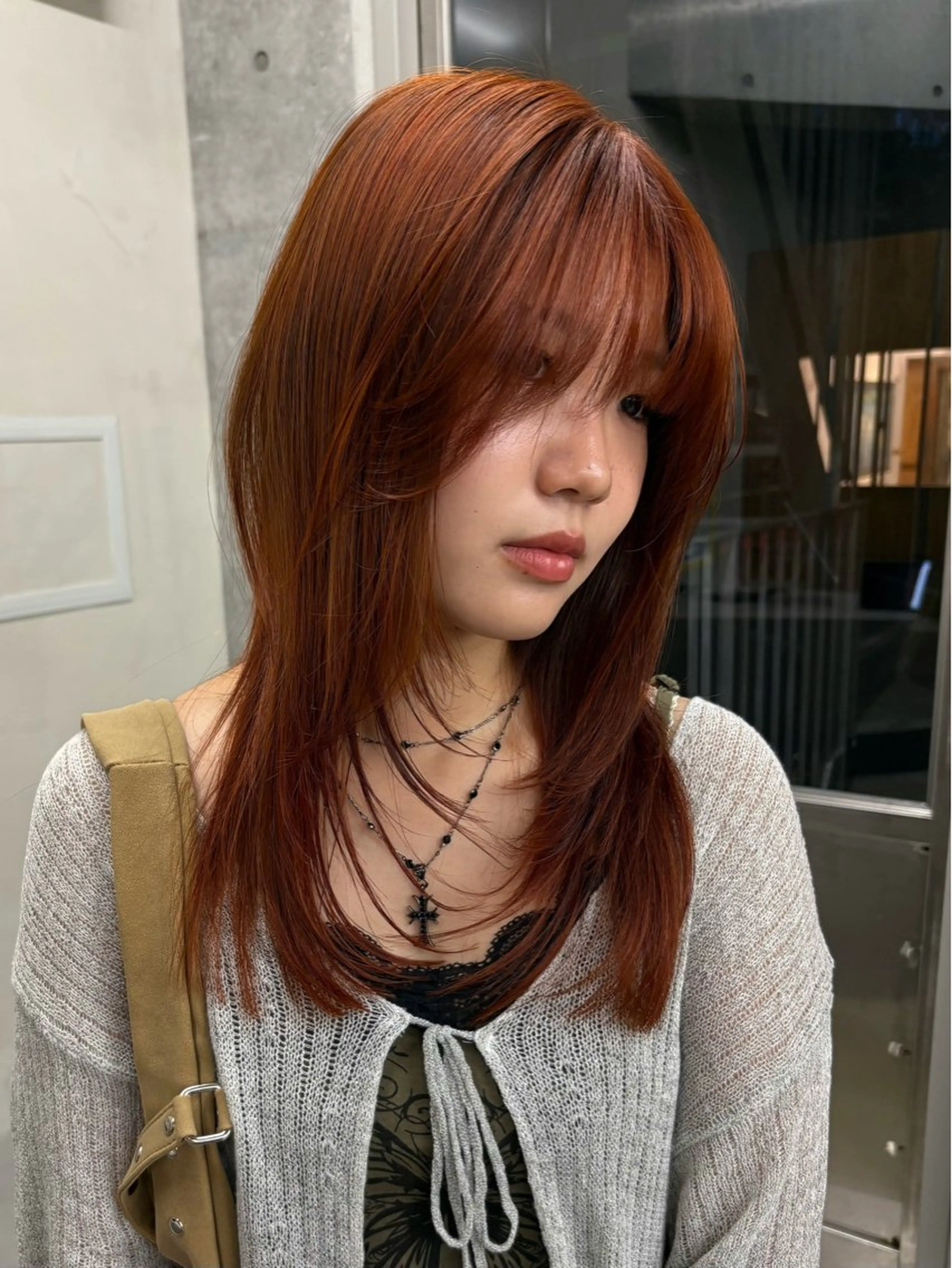 ミディアム カラー レイヤー/柔色 カラー/SAkiのヘアスタイル