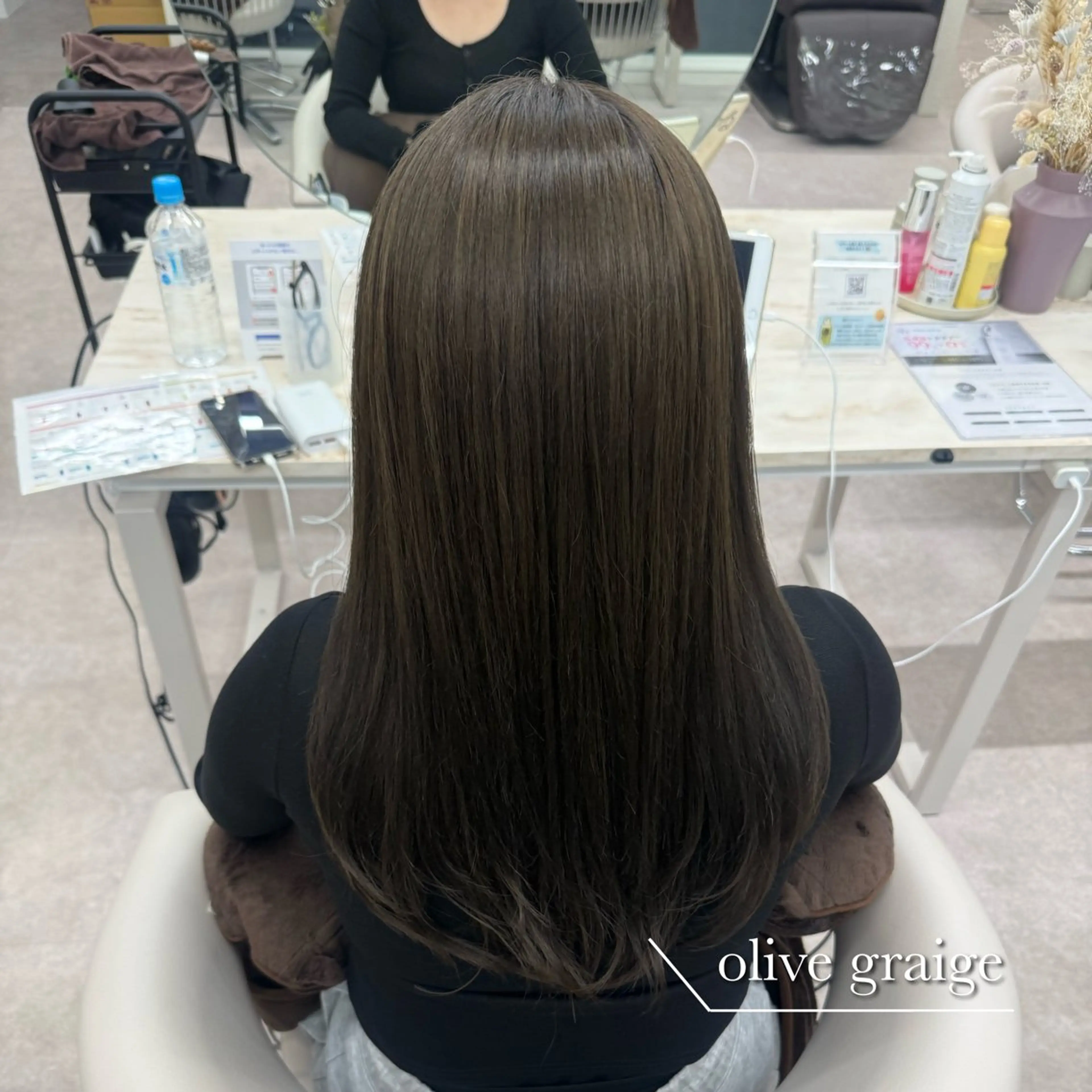 ロング カラー カット ヘアカラー トリートメント 縮毛矯正/ベージュ カラー🧸綾里のヘアスタイル