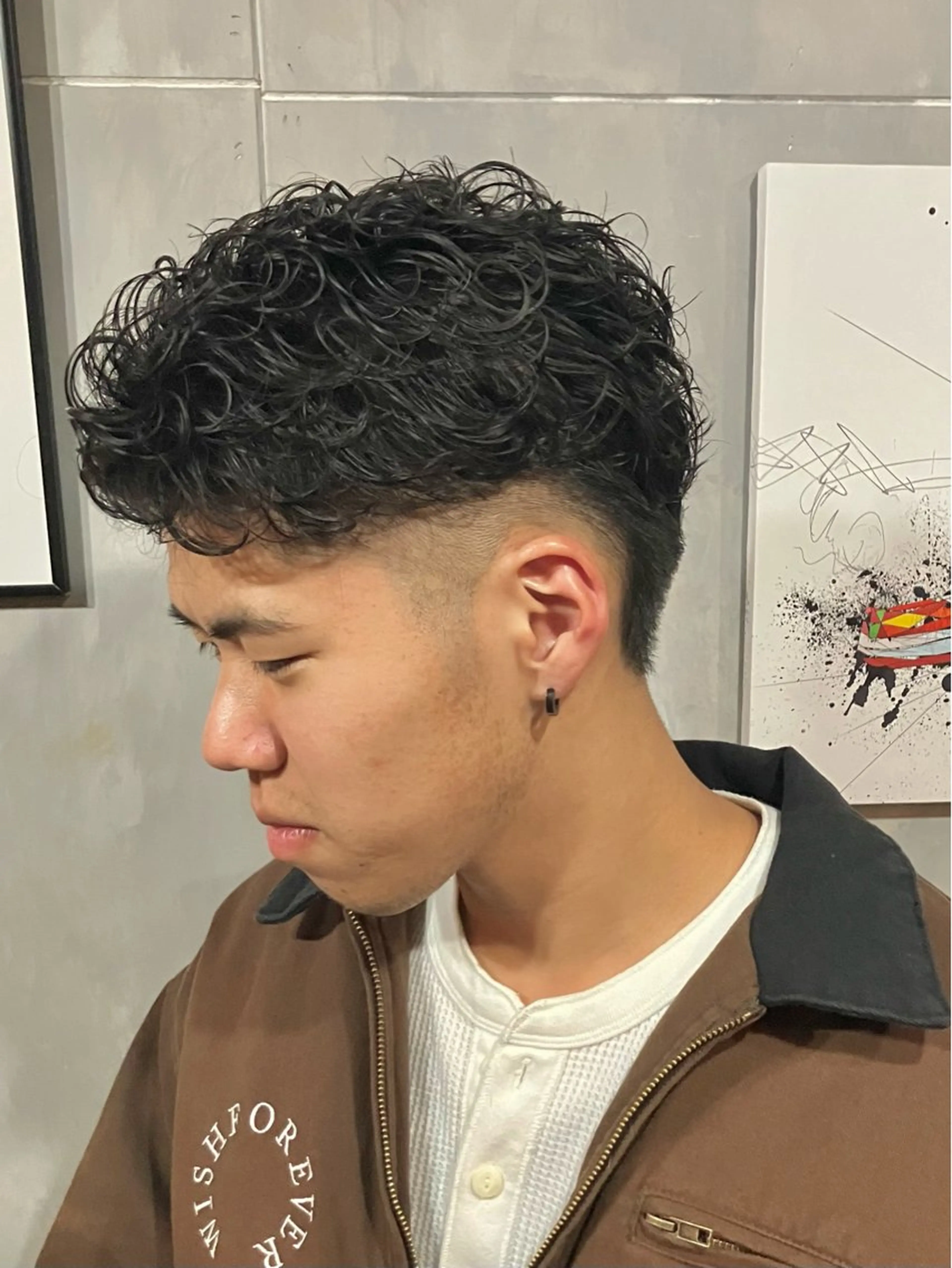 ショート パーマ メンズ メンズパーマ ショートヘア カット パーマ 🟦西荻窪メンズ特化 美容師🟦Yu-Jiのヘアスタイル