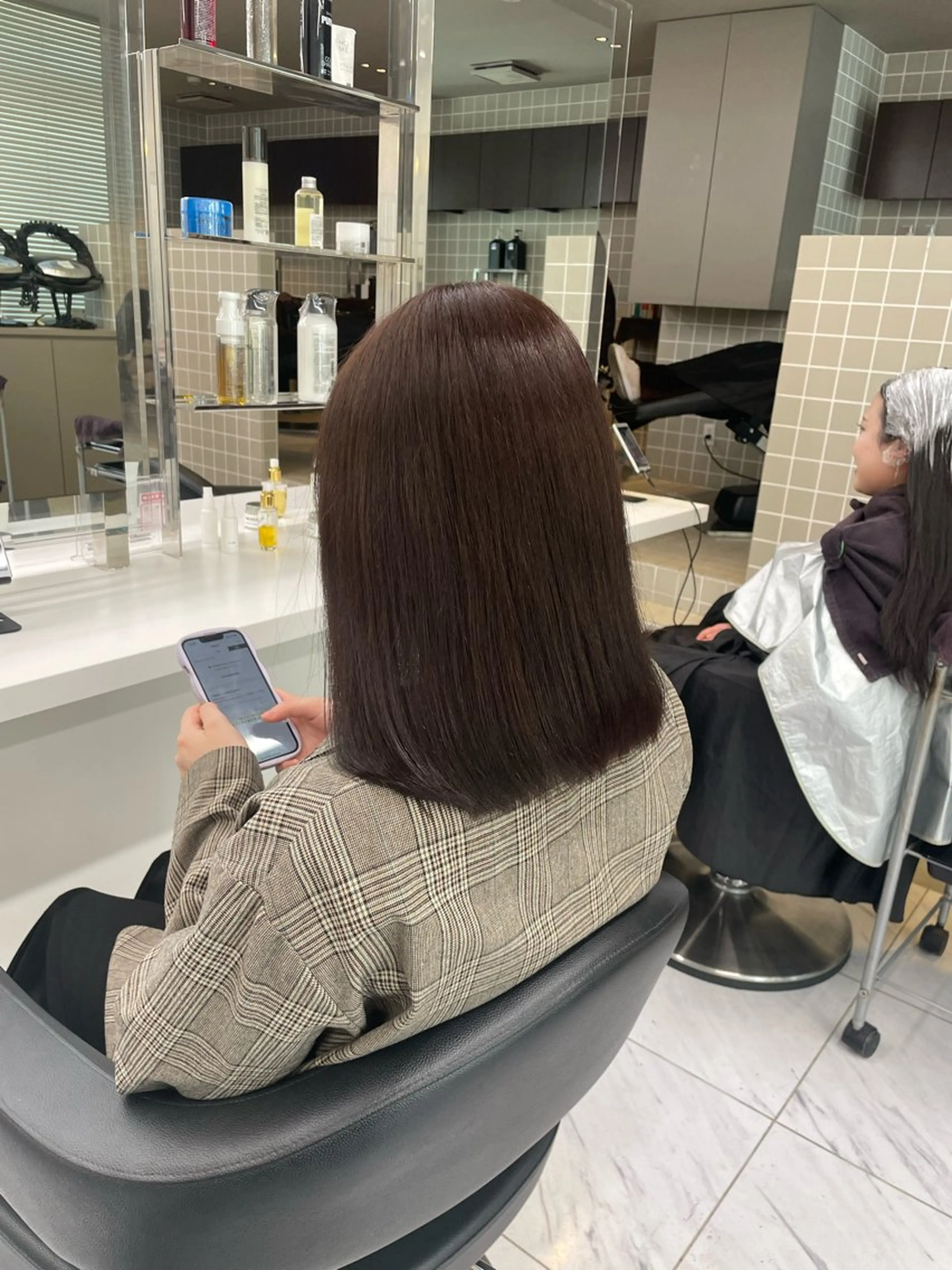 ミディアム カラー ヘアアレンジ ヘアカラー トリートメント ヘアセット 💗横浜美容室 💗HARUNAのヘアスタイル