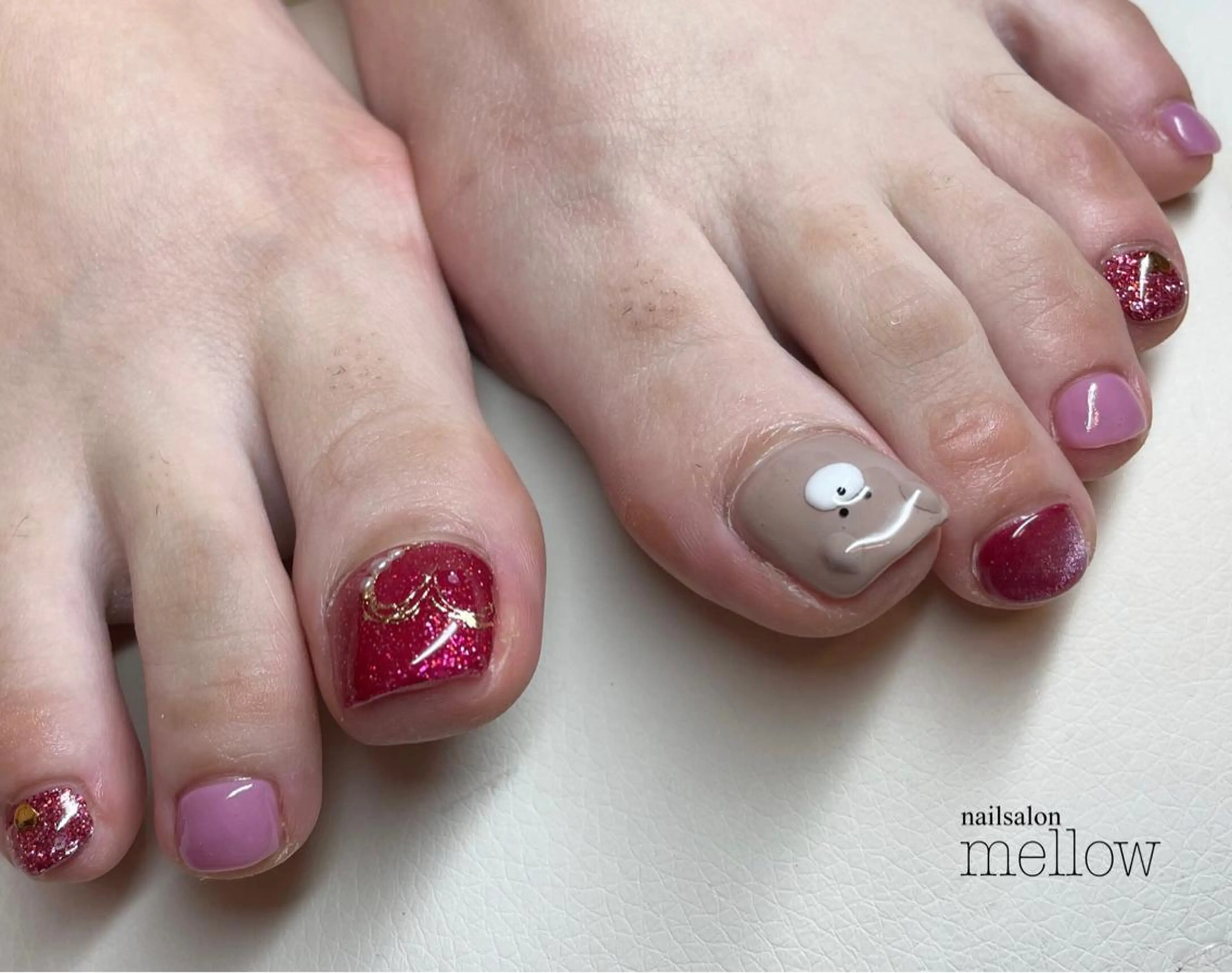 ネイル フットネイル バレンタイン 大山 浩美のネイルデザイン