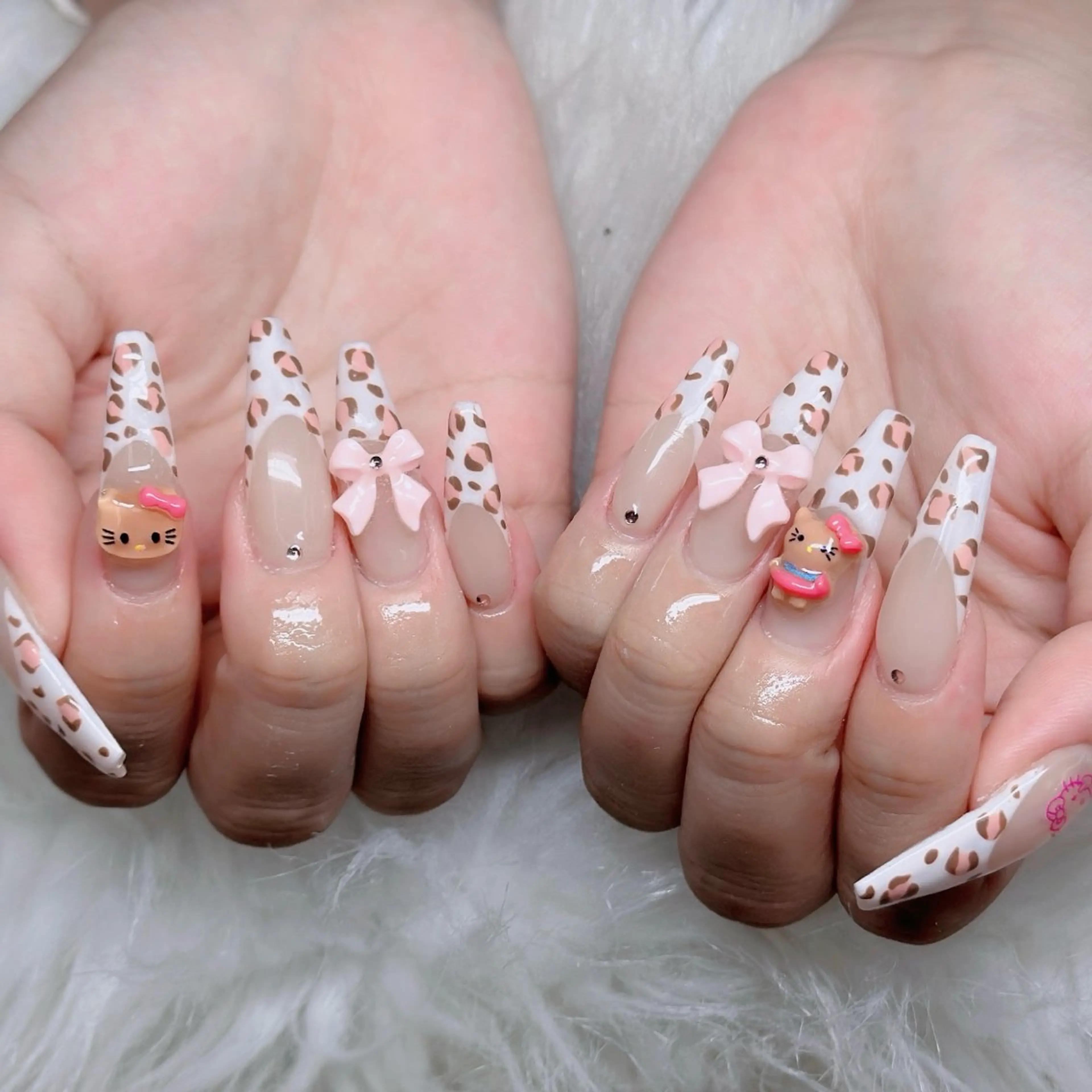 ネイル ロングネイル マグネットネイル リボン 夏ネイル スーパーロングネイル Hani Nail XUKAのネイルデザイン