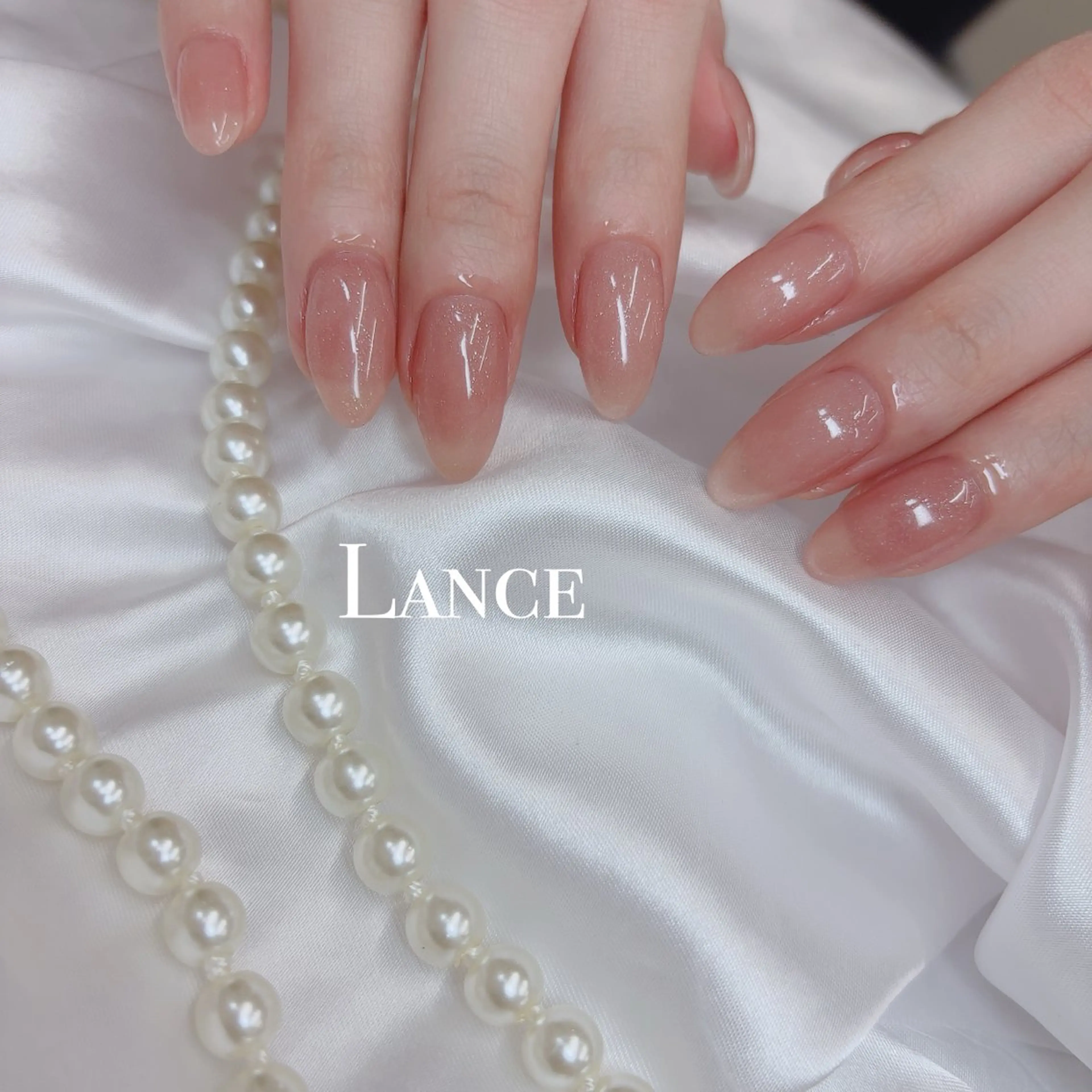 ネイル オーロラネイル フットネイル フレンチネイル ガラスフレンチ 氷ネイル・うるうるネイル ハンドネイル Lance nailのネイルデザイン