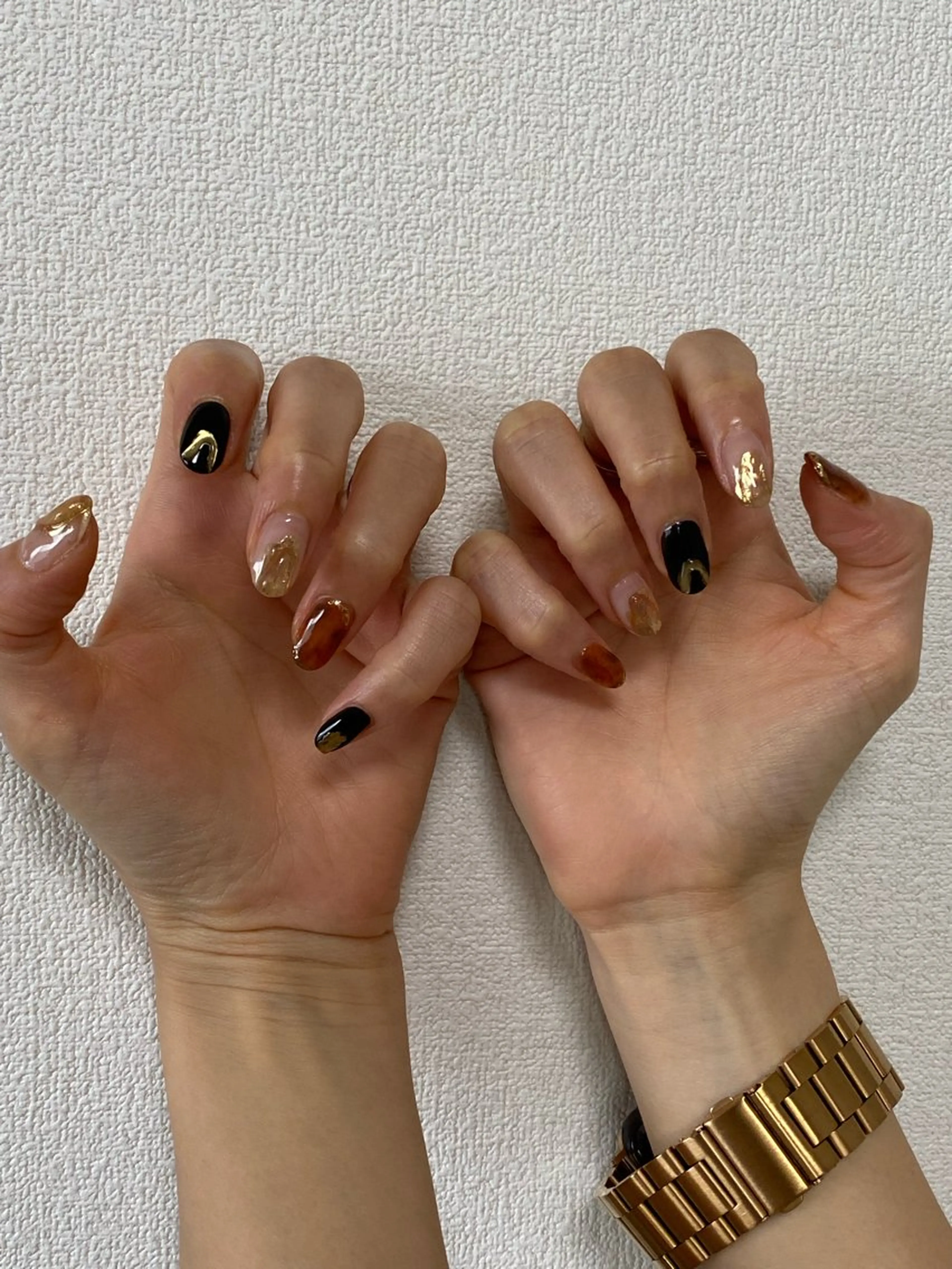 ネイル べっ甲ネイル ハンドネイル 自宅サロン FeelFreeのマツエク・マツパデザイン