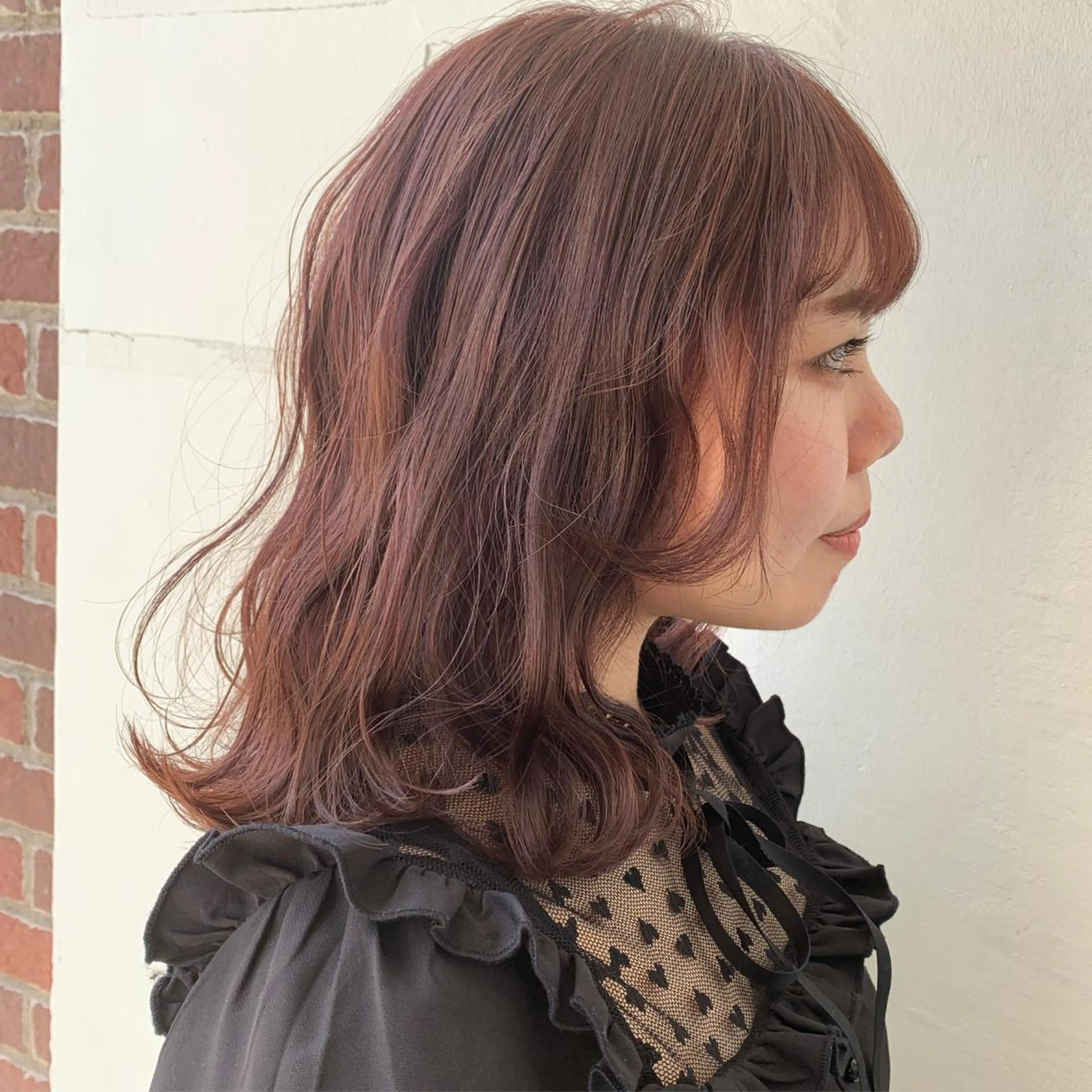 セミロング カラー ラベンダーカラー ラベンダーピンク ピンクカラー mako🌷ミニモ 限定クーポン多数🆕のヘアスタイル