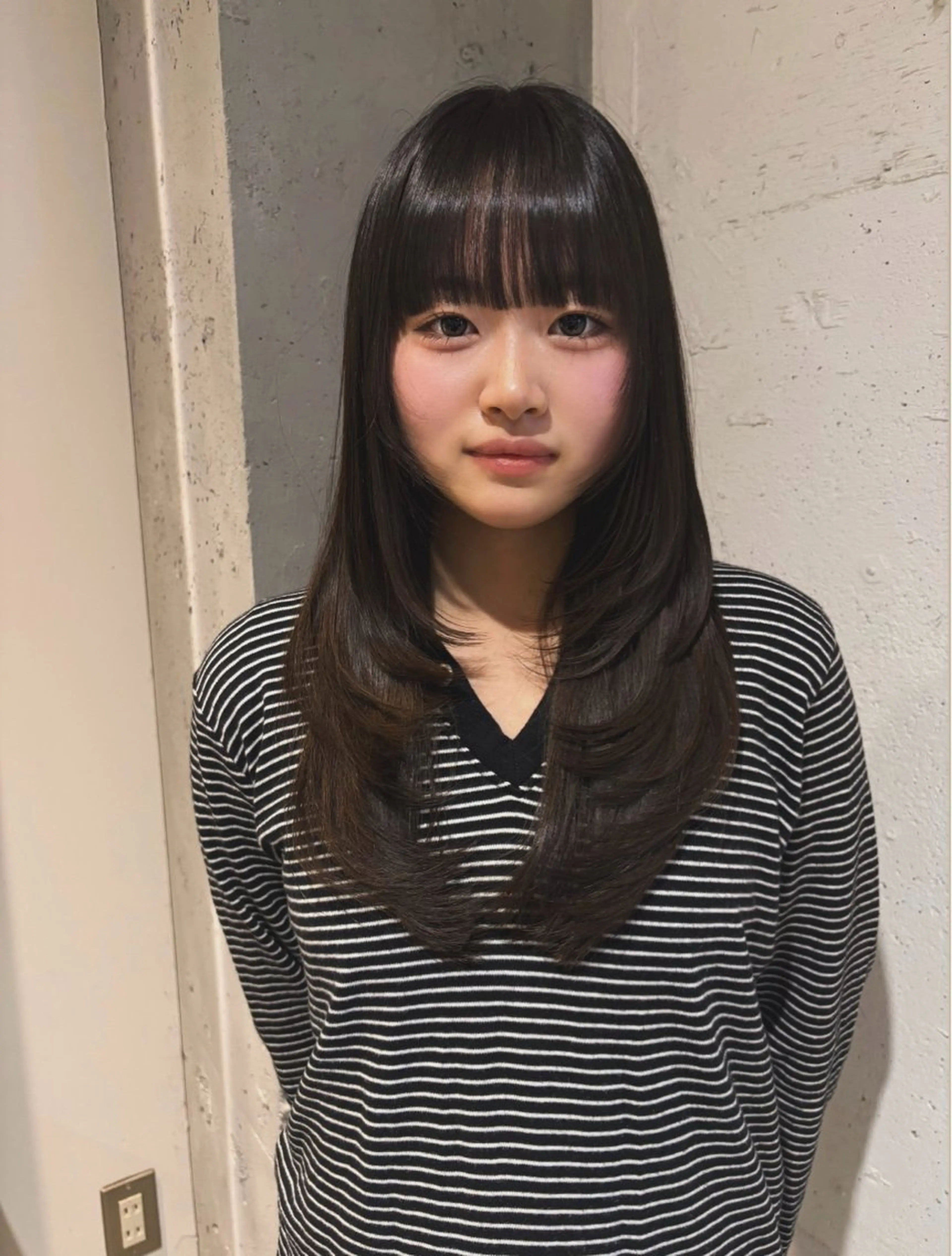 ロング レイヤーカット ロング カット トリートメント Juna✂️ レイヤー / ボブのヘアスタイル